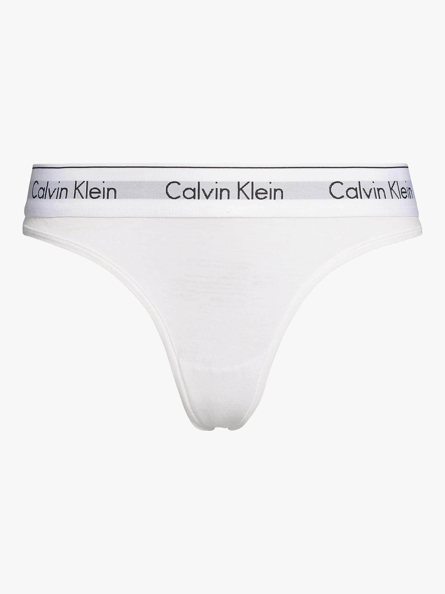 Calvin Klein Modern Cotton Dip Thong em Branco