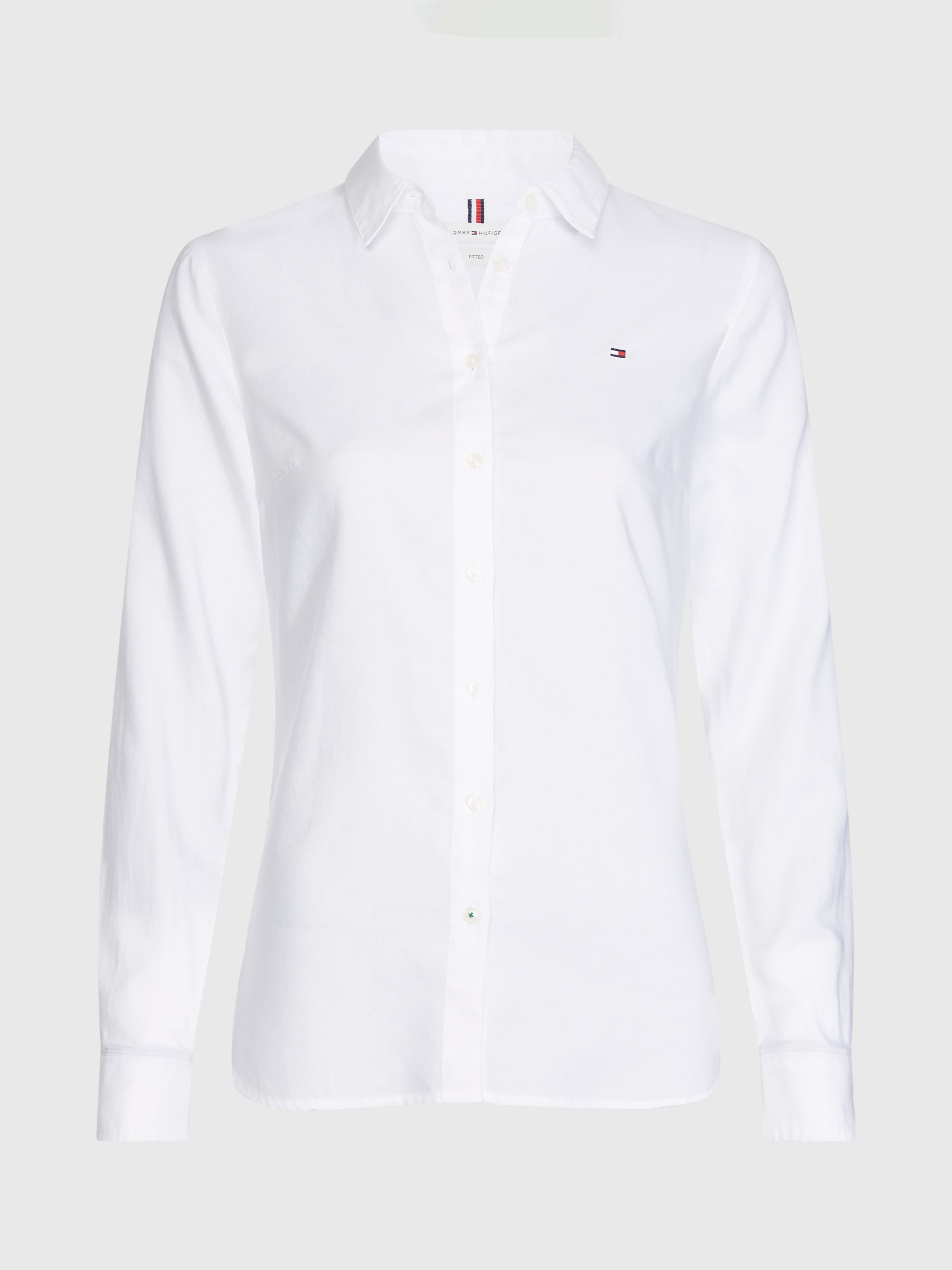 Buy Tommy Hilfiger Regular Fit Shirt, Classic White Online at johnlewis.com