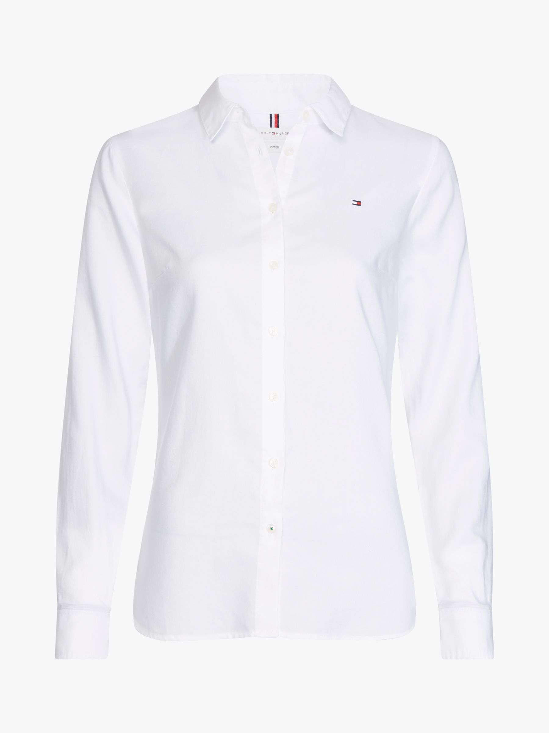 Buy Tommy Hilfiger Regular Fit Shirt, Classic White Online at johnlewis.com