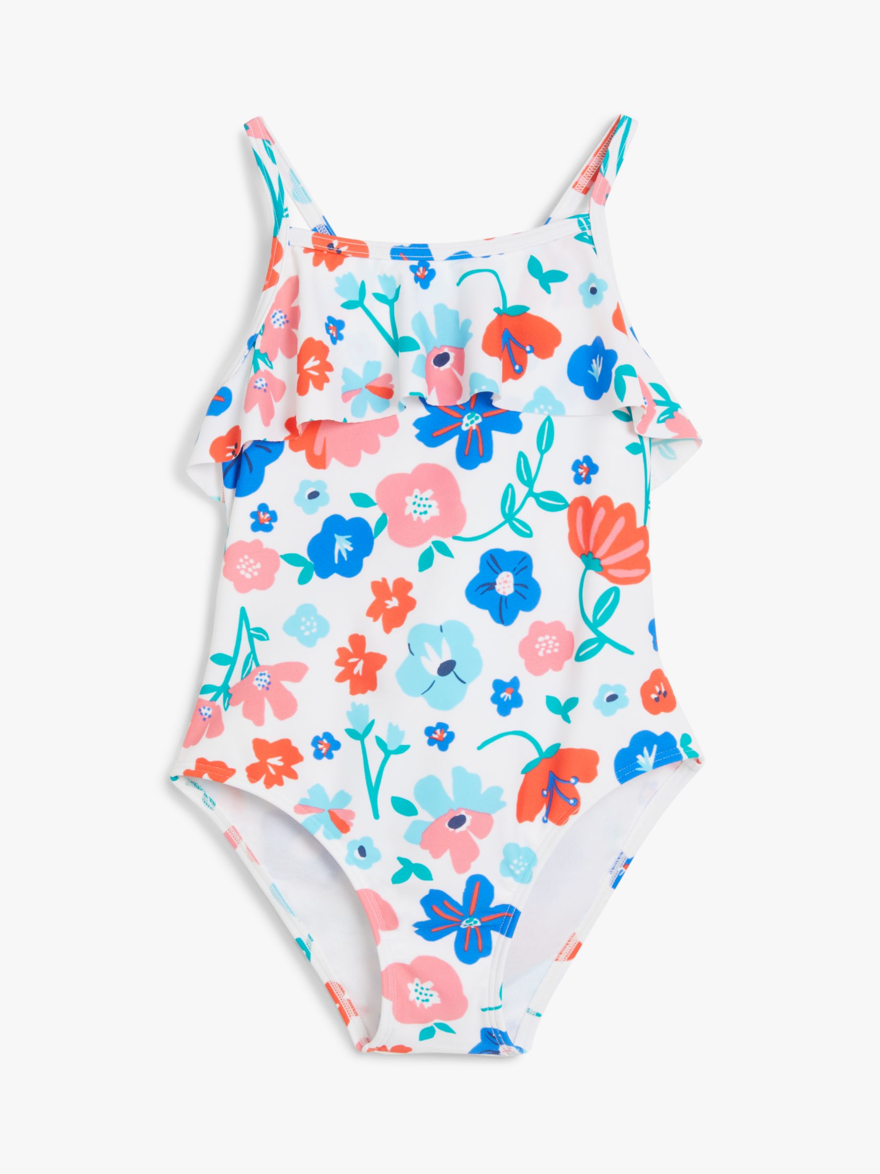 John Lewis & Partners Girls' Floral Print Swimsuit, Multi