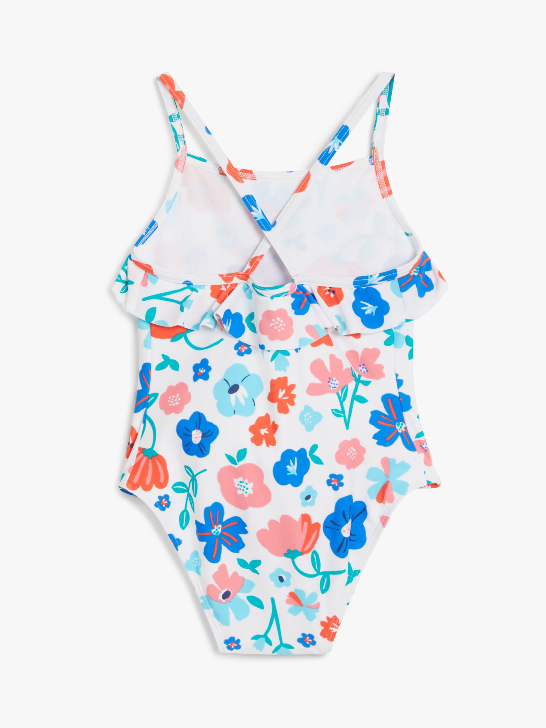 John Lewis & Partners Girls' Floral Print Swimsuit, Multi