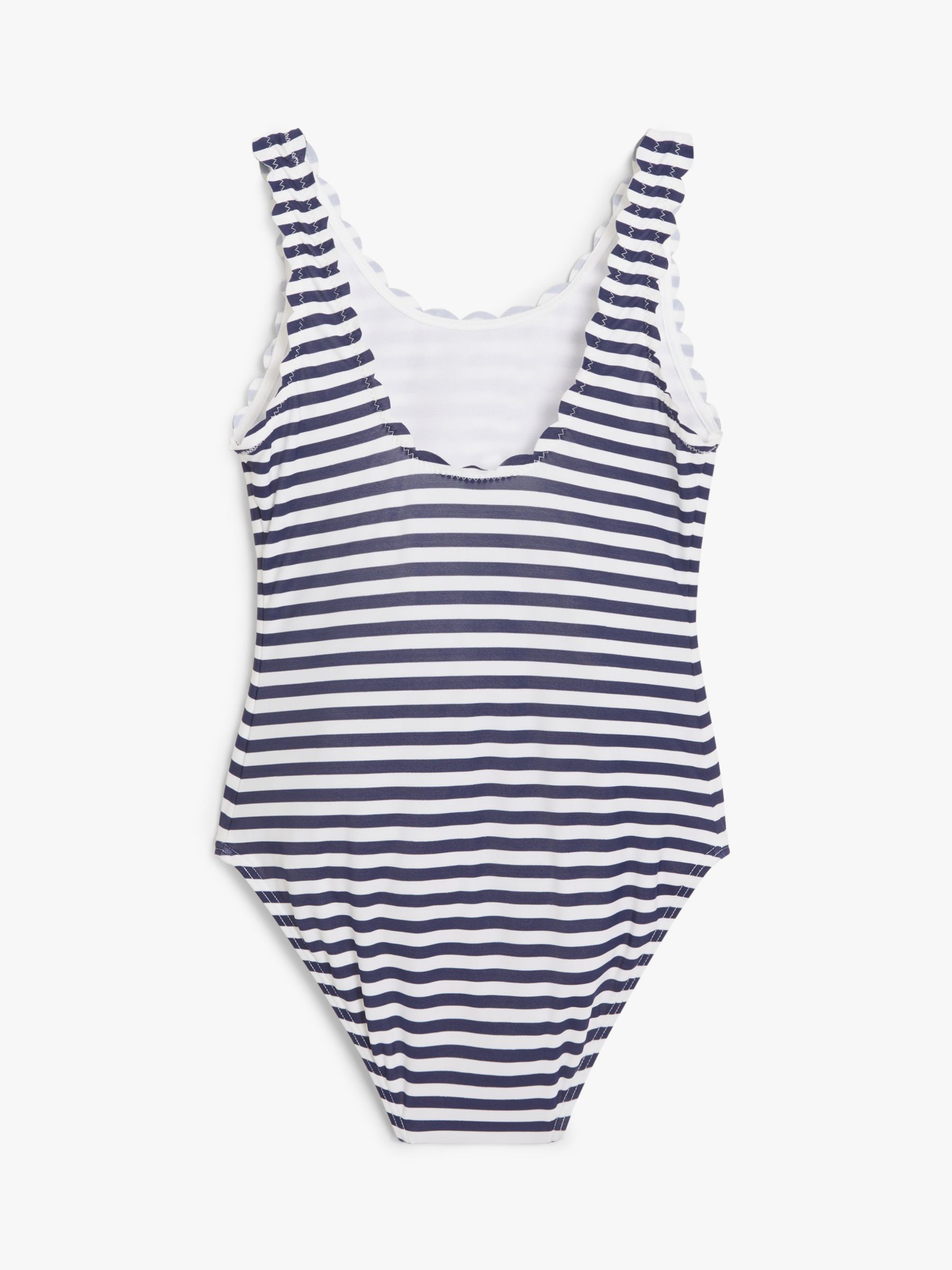 John Lewis & Partners Kids' Stripe Print Swimsuit, Blue