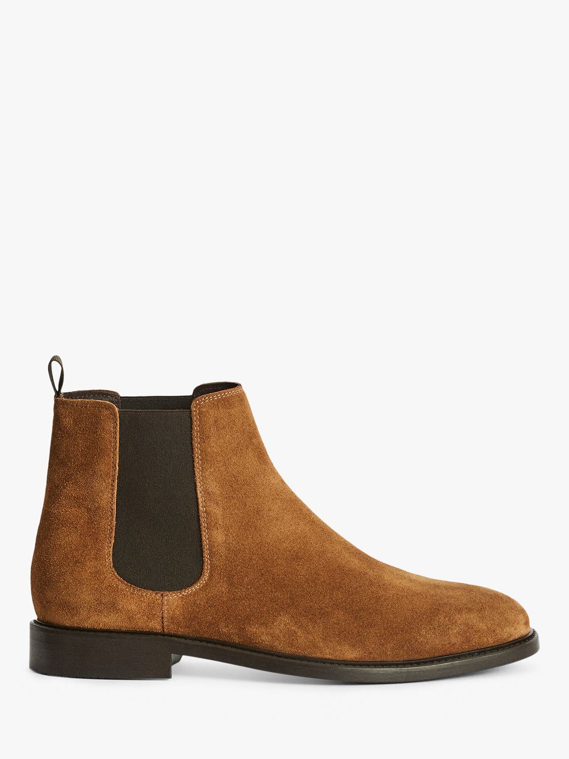 Reiss Tenor Suede Leather Chelsea Boots, Toffee at John Lewis & Partners