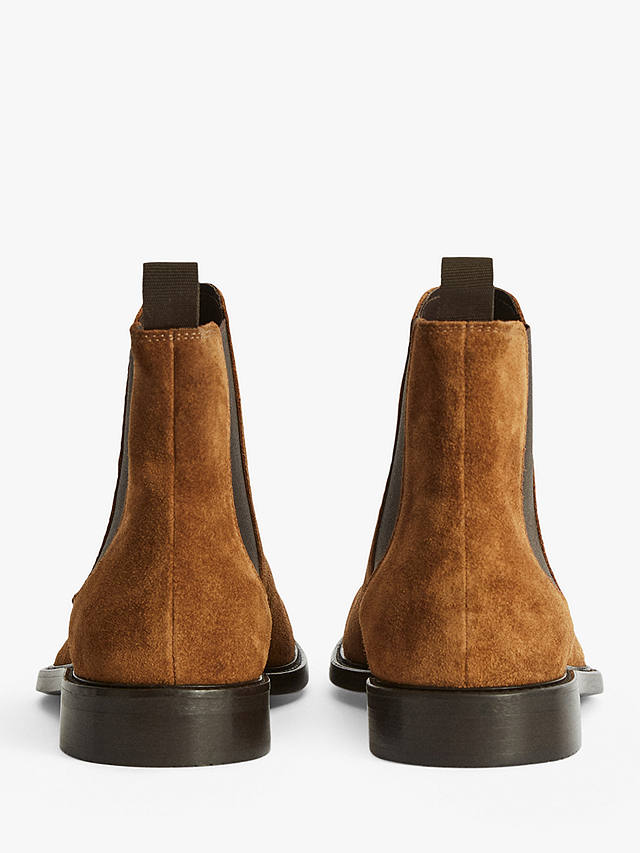 Reiss Tenor Suede Leather Chelsea Boots, Toffee at John Lewis & Partners