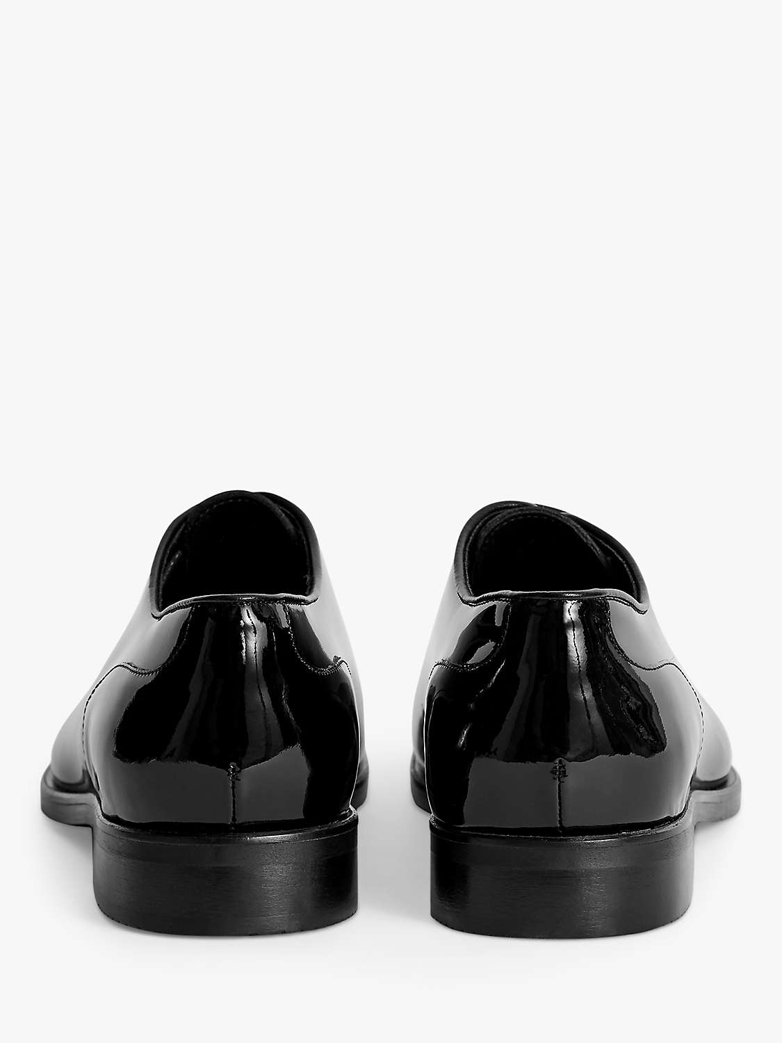 Buy Reiss Bay Patent Leather Whole Cut Shoes, Black Online at johnlewis.com