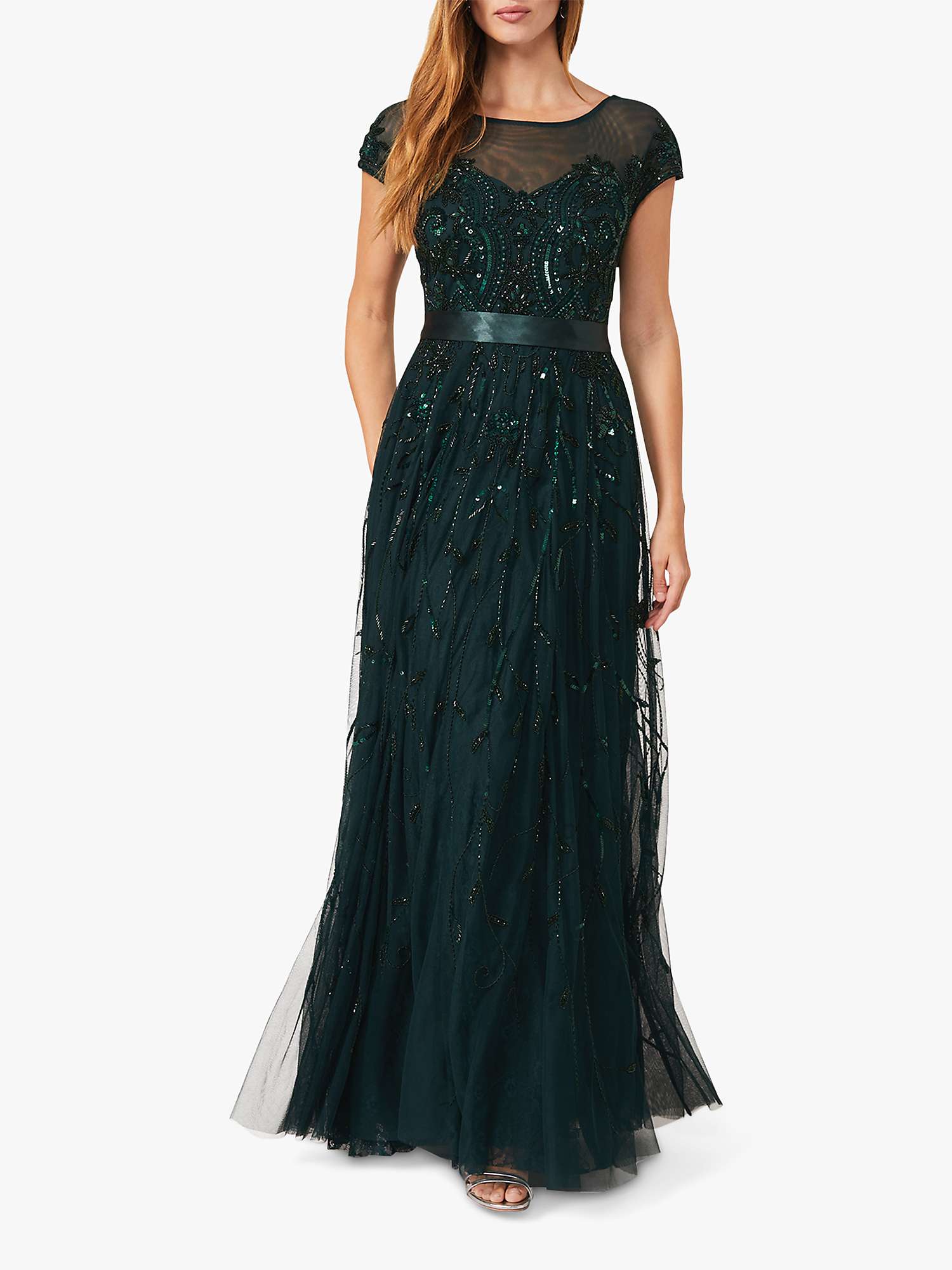 Buy Phase Eight Collection 8 Renee Embellished Maxi Dress, Emerald Online at johnlewis.com