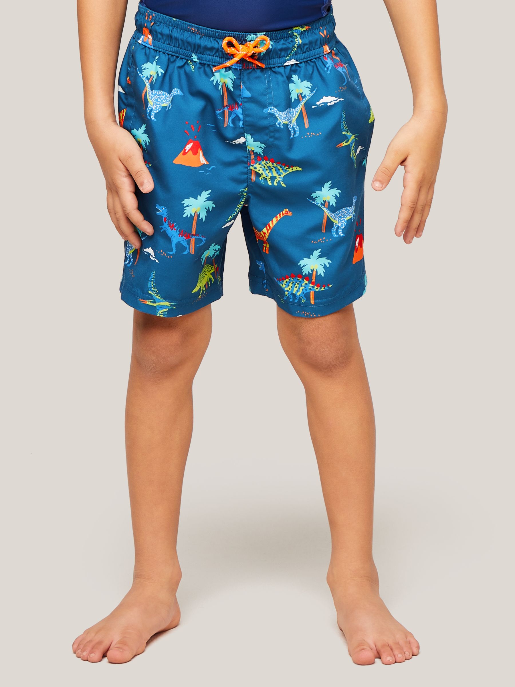 John Lewis & Partners Boy's Dinosaur Recycled Polyester Swim Shorts ...