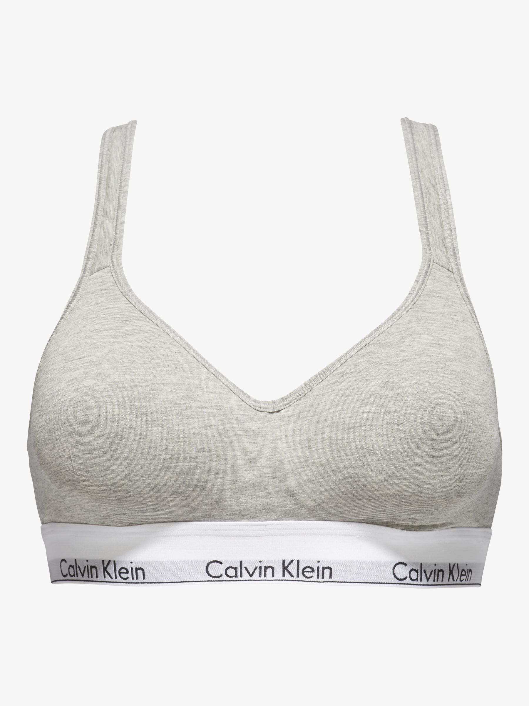 Buy Calvin Klein Cotton Bra Grey In Grey