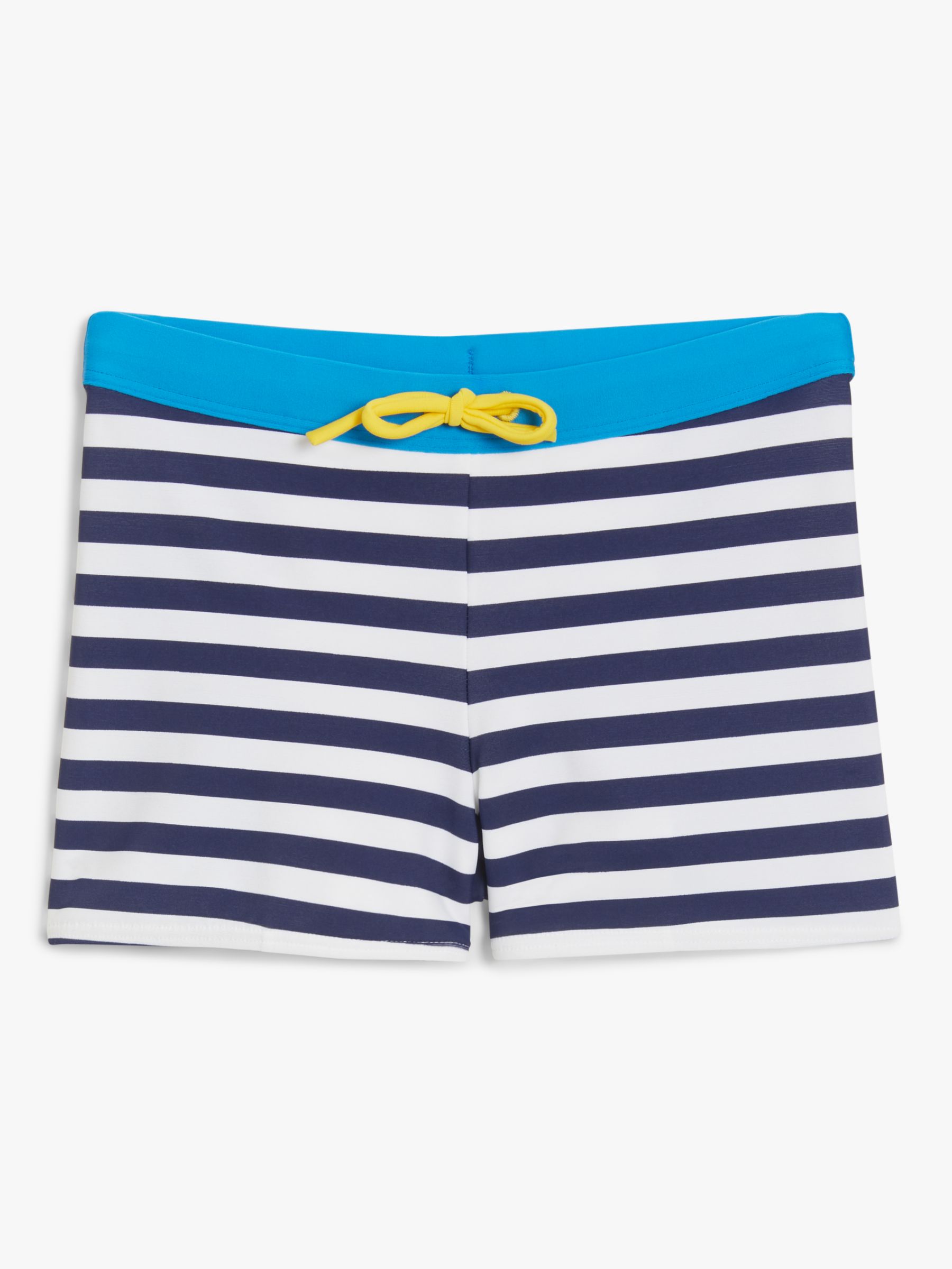 John Lewis Boys' Stripe Print Swimming Trunks, Blue