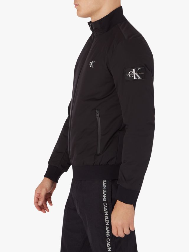 Calvin Klein Jeans Padded Zip Up Harrington Jacket, CK Black, S