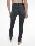 Calvin Klein High Rise Monogram Skinny Jeans, Grey