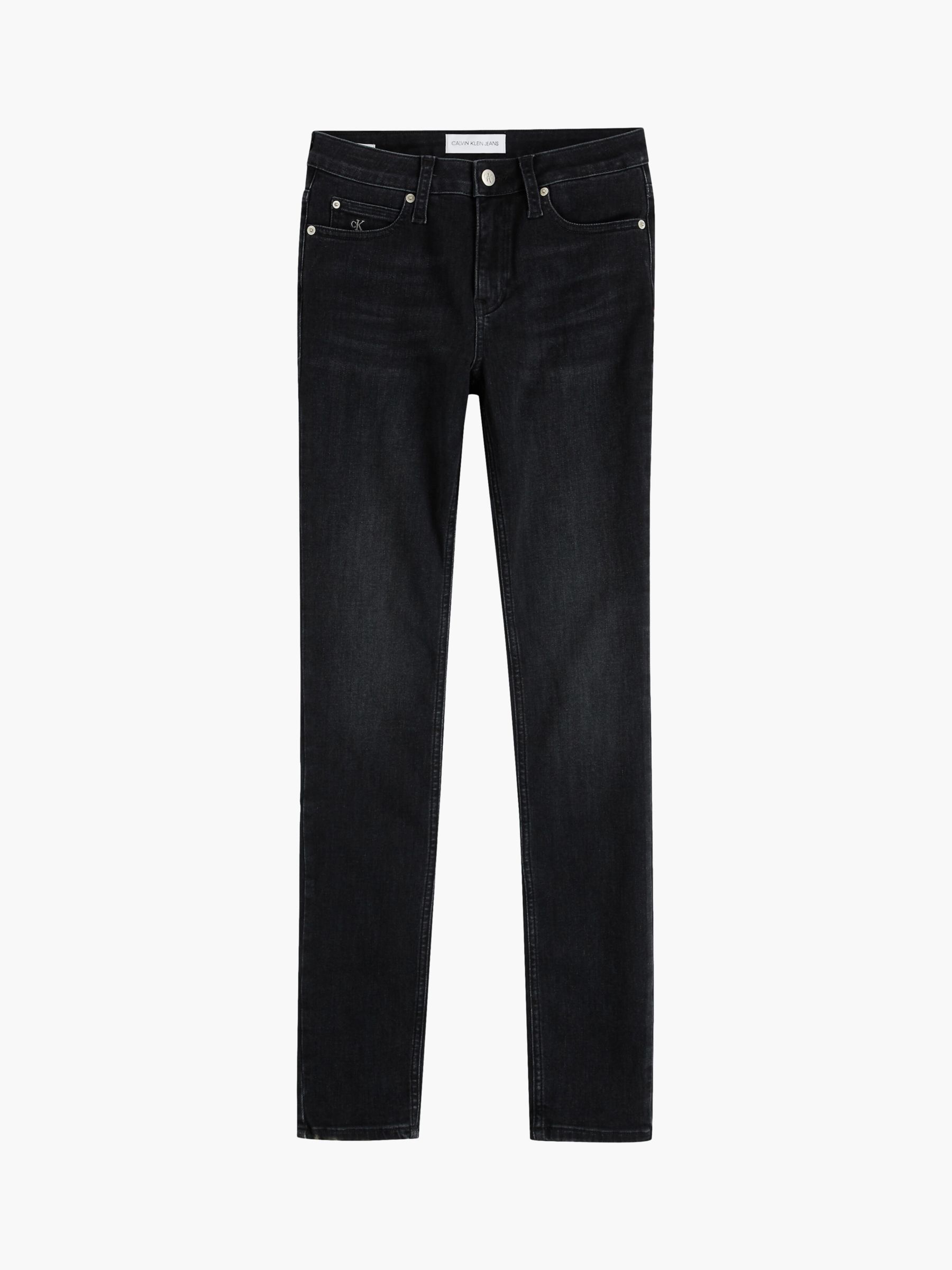 Calvin Klein Mid Rise Skinny Jeans, Washed Black, 28S