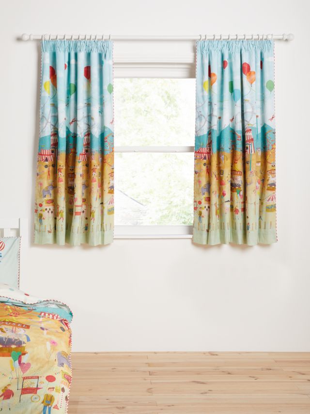 Harlequin Life's a Circus Pencil Pleat Blackout Lined Children's Curtains, Multi, W165 x Drop 137cm