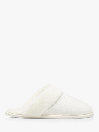 Dune Snoozes Faux Fur Embellished Slippers