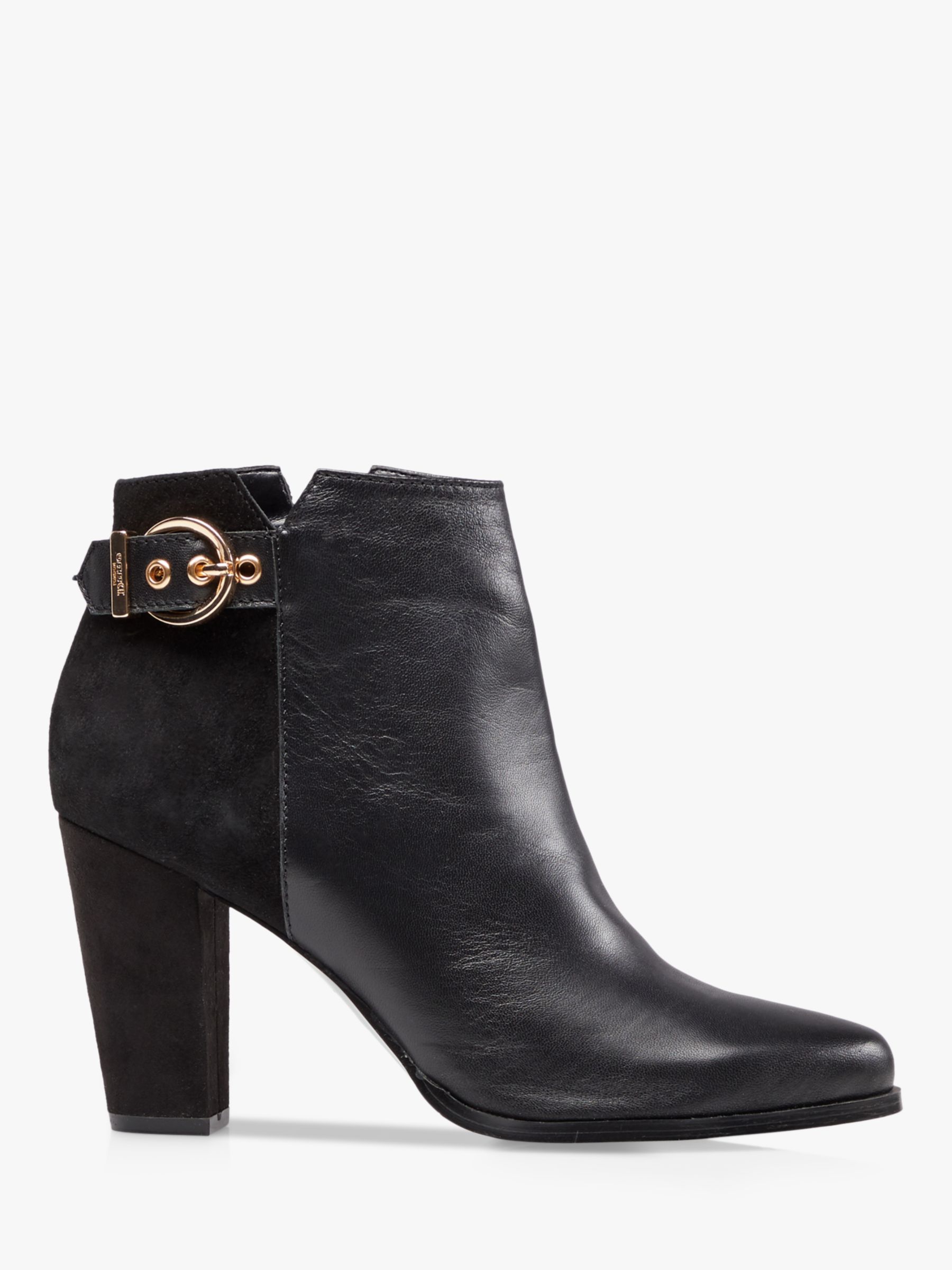 Dune Olla Leather Ankle Boots, Black
