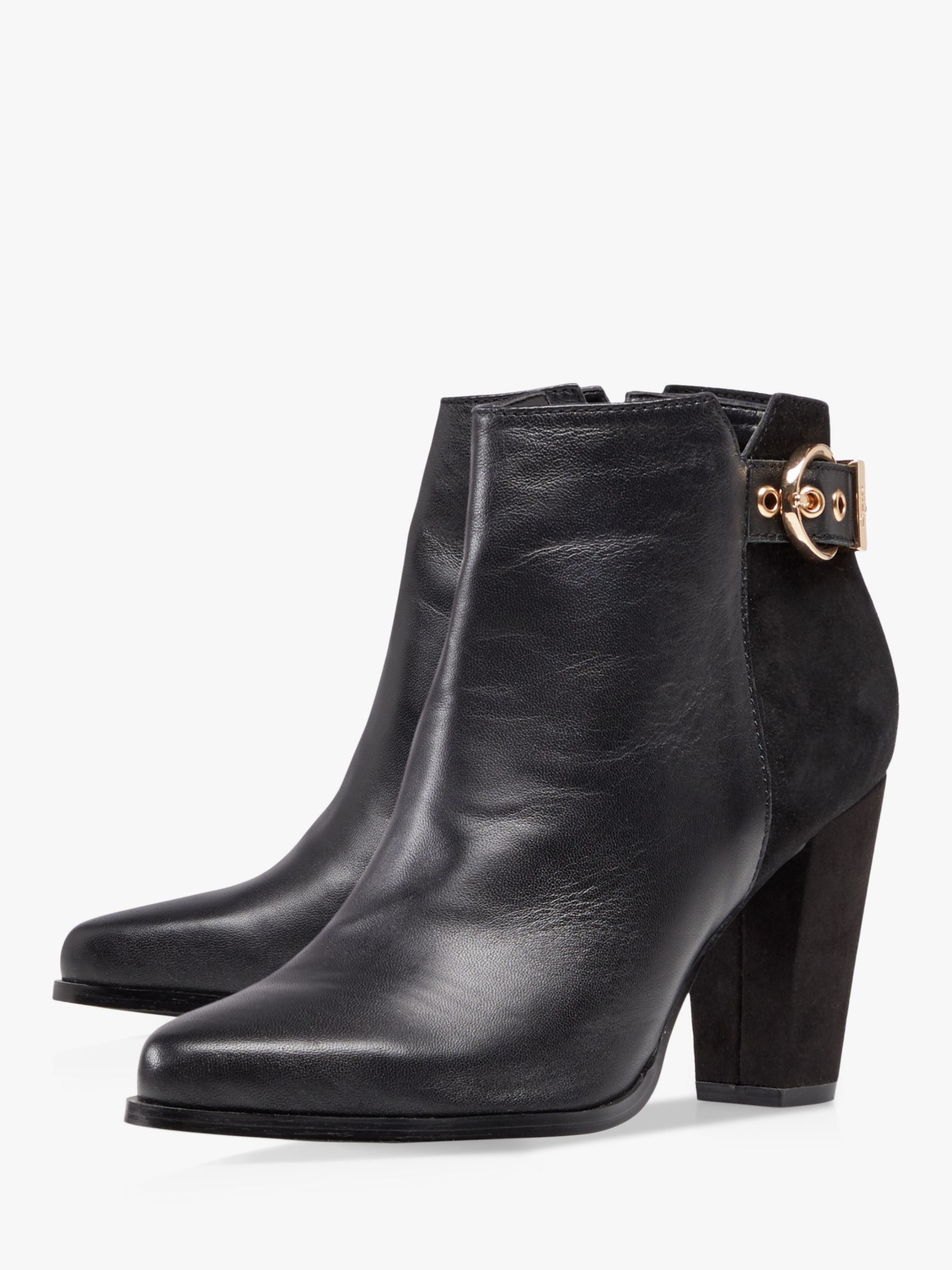 Dune Olla Leather Ankle Boots, Black