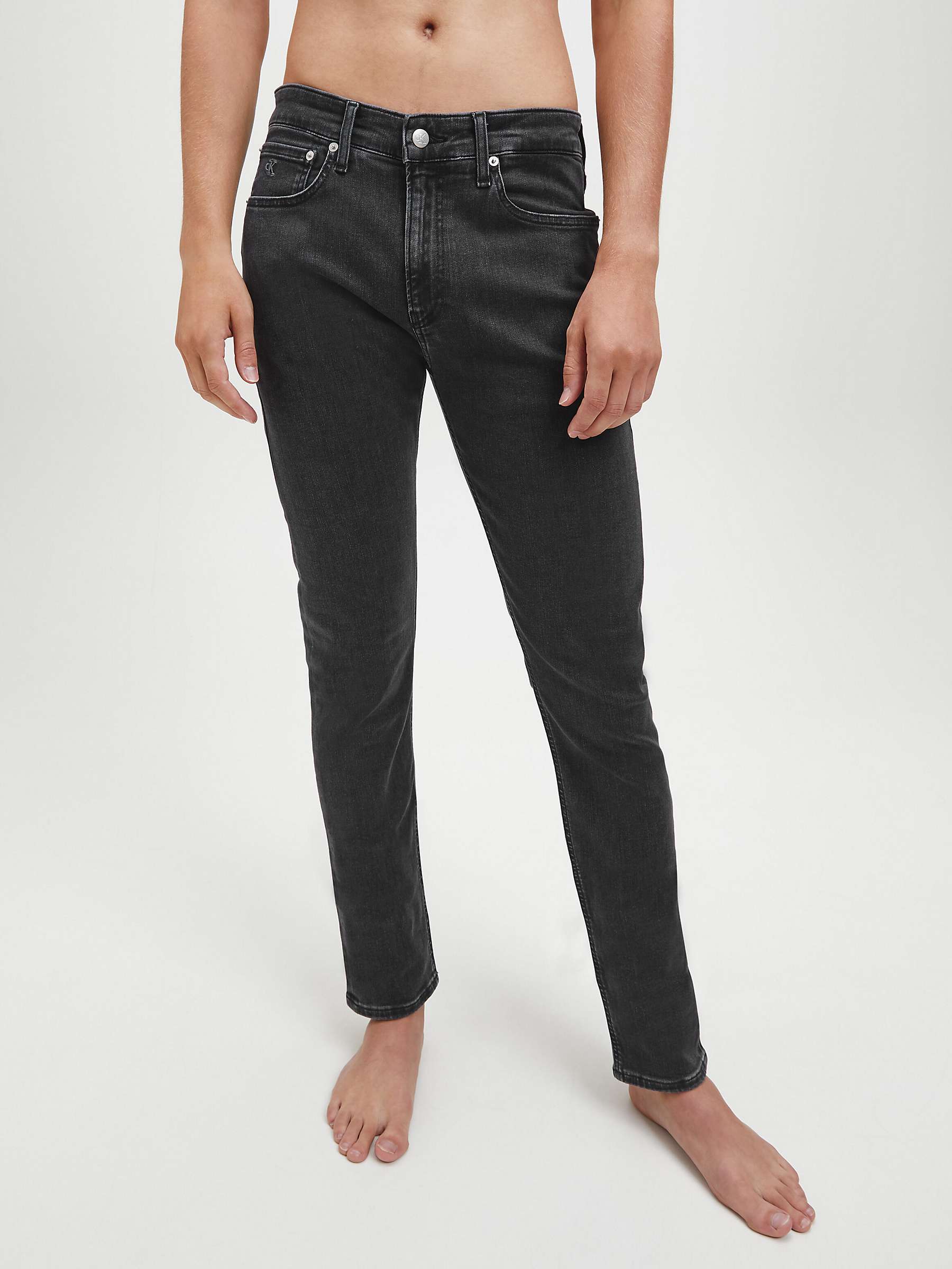 Calvin Klein Jeans Skinny Fit Jeans, Grey at John Lewis & Partners