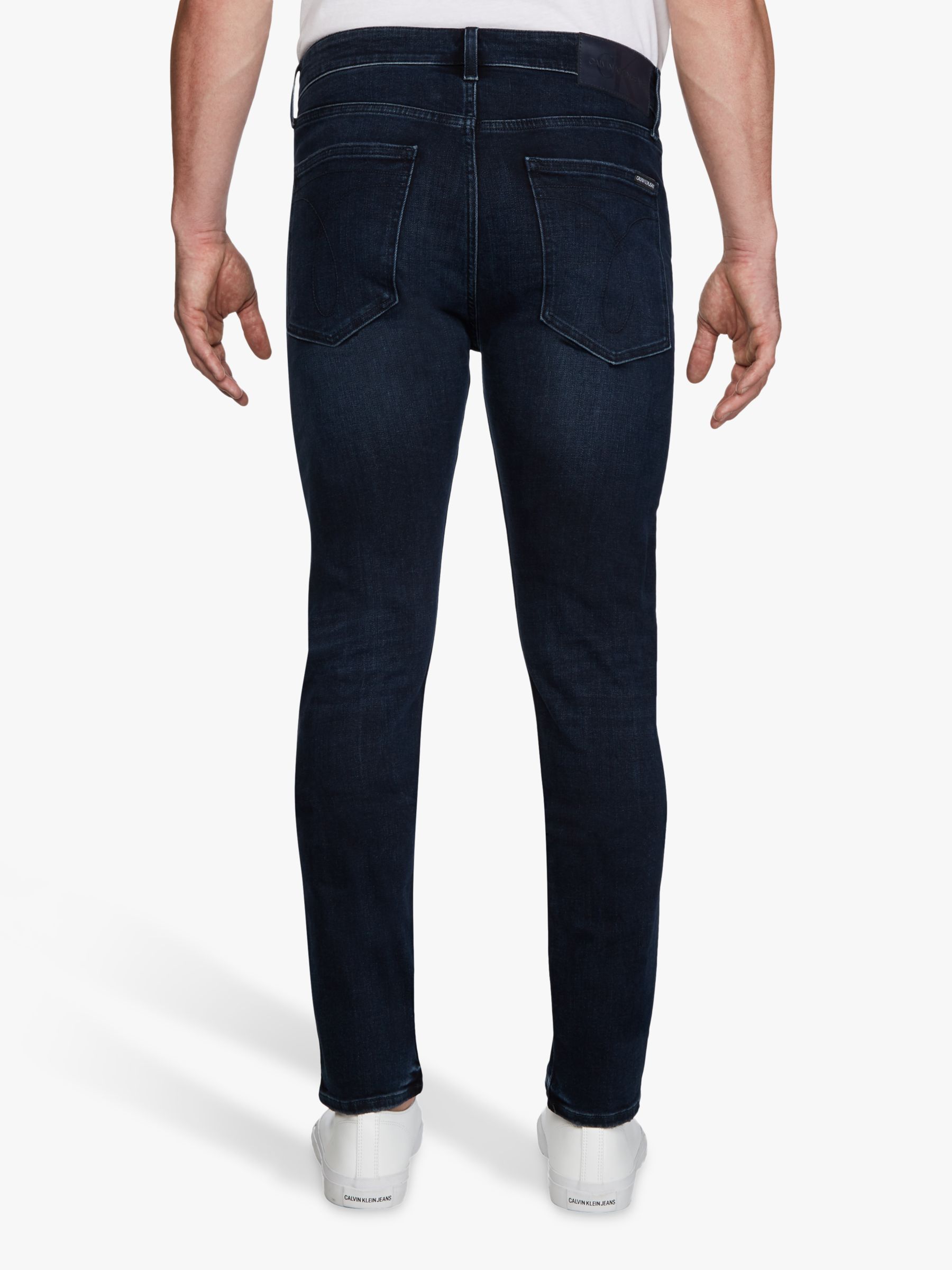 Calvin Klein Jeans 016 Skinny Jeans, Blue/Black at John Lewis & Partners