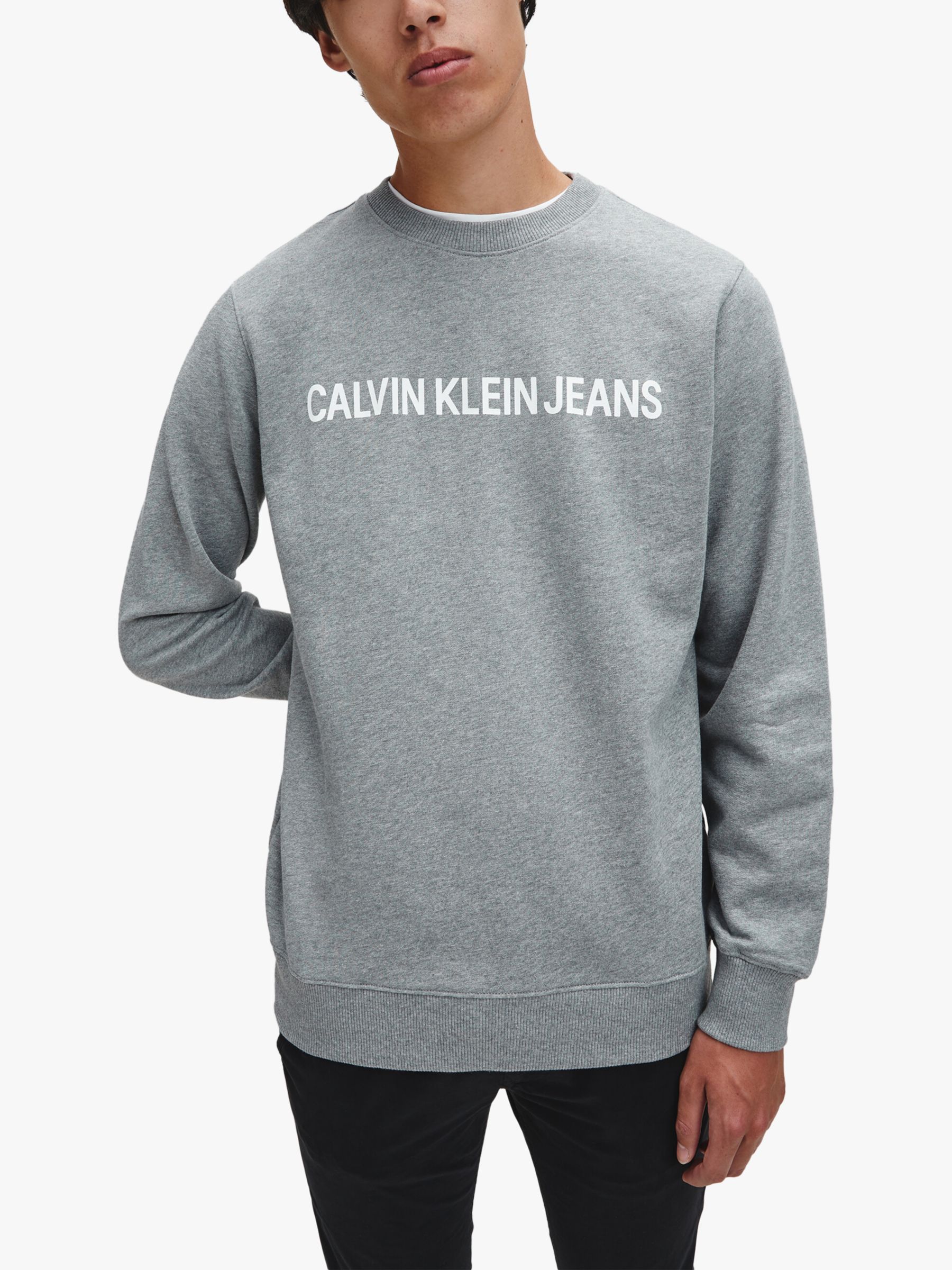 Calvin Klein Organic Cotton Logo Crew Neck Sweatshirt