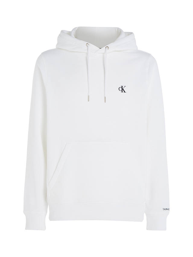Calvin Klein Essential Cotton Blend Logo Hoodie, Bright White