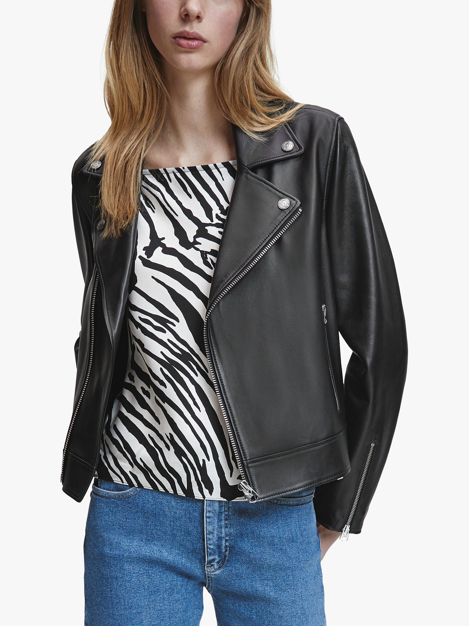 Calvin Klein Leather Jacket, Black