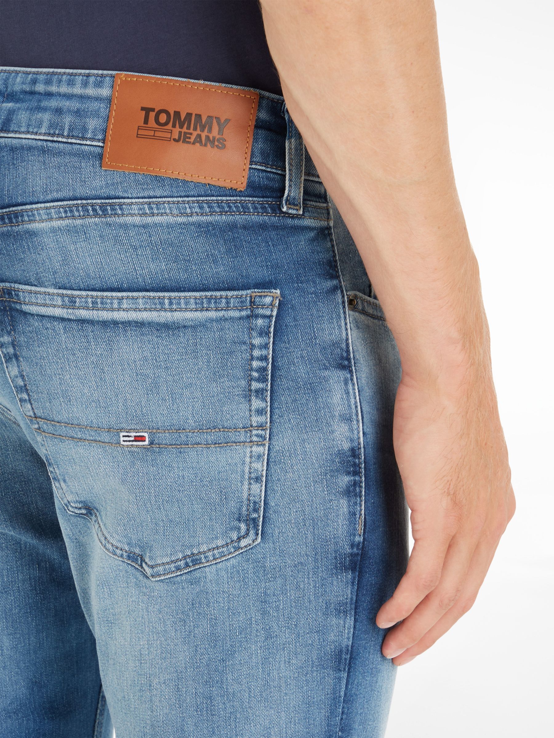 Tommy Jeans Slim Scanton Jeans, Light at John Lewis Partners