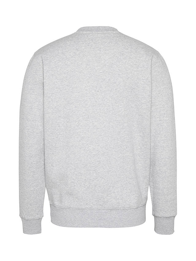 Tommy Jeans Fleece Crew Neck Sweatshirt, Light Grey Heather