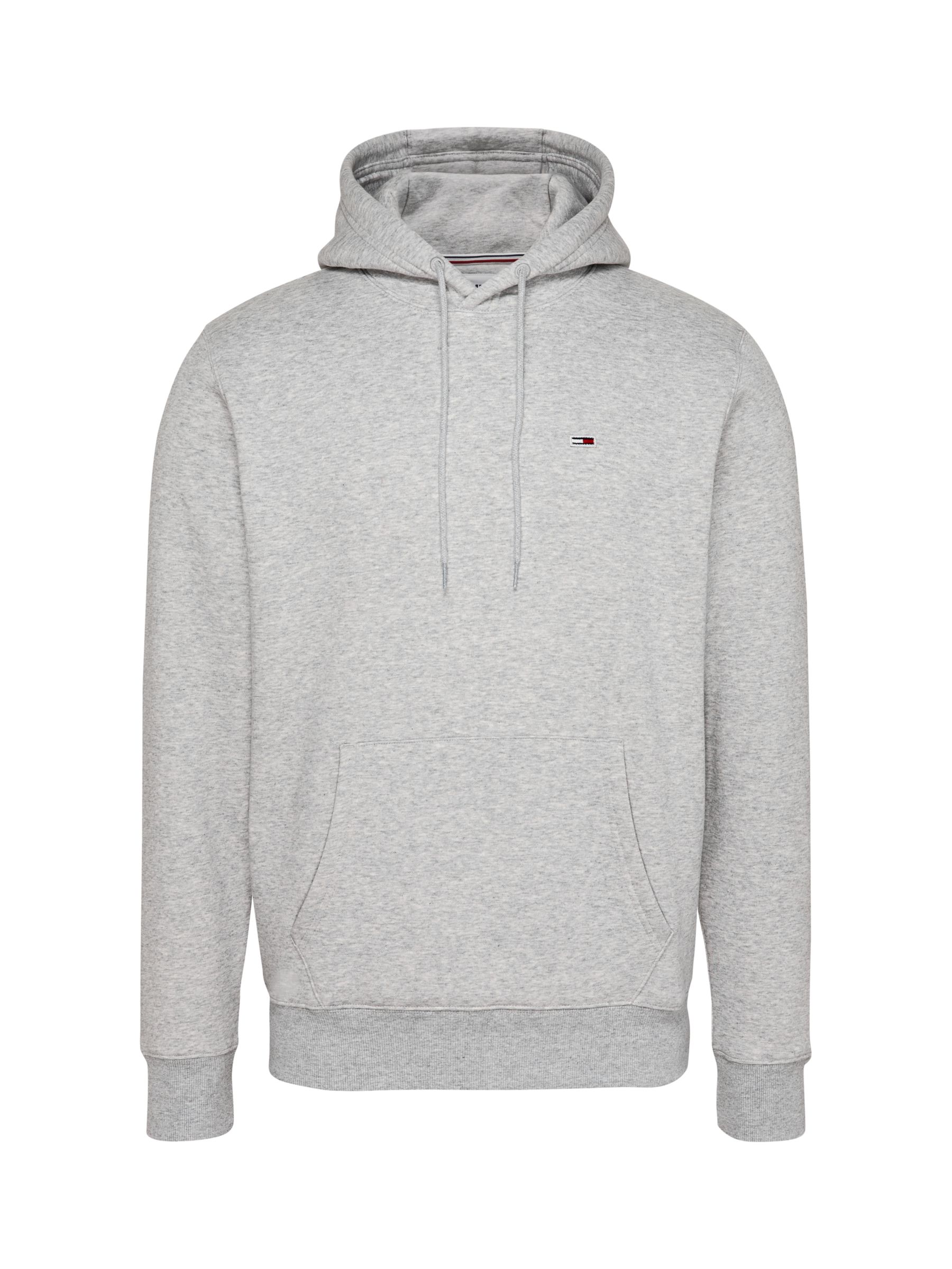Tommy Hilfiger Small Flag Hoodie, Light Grey at John Lewis & Partners