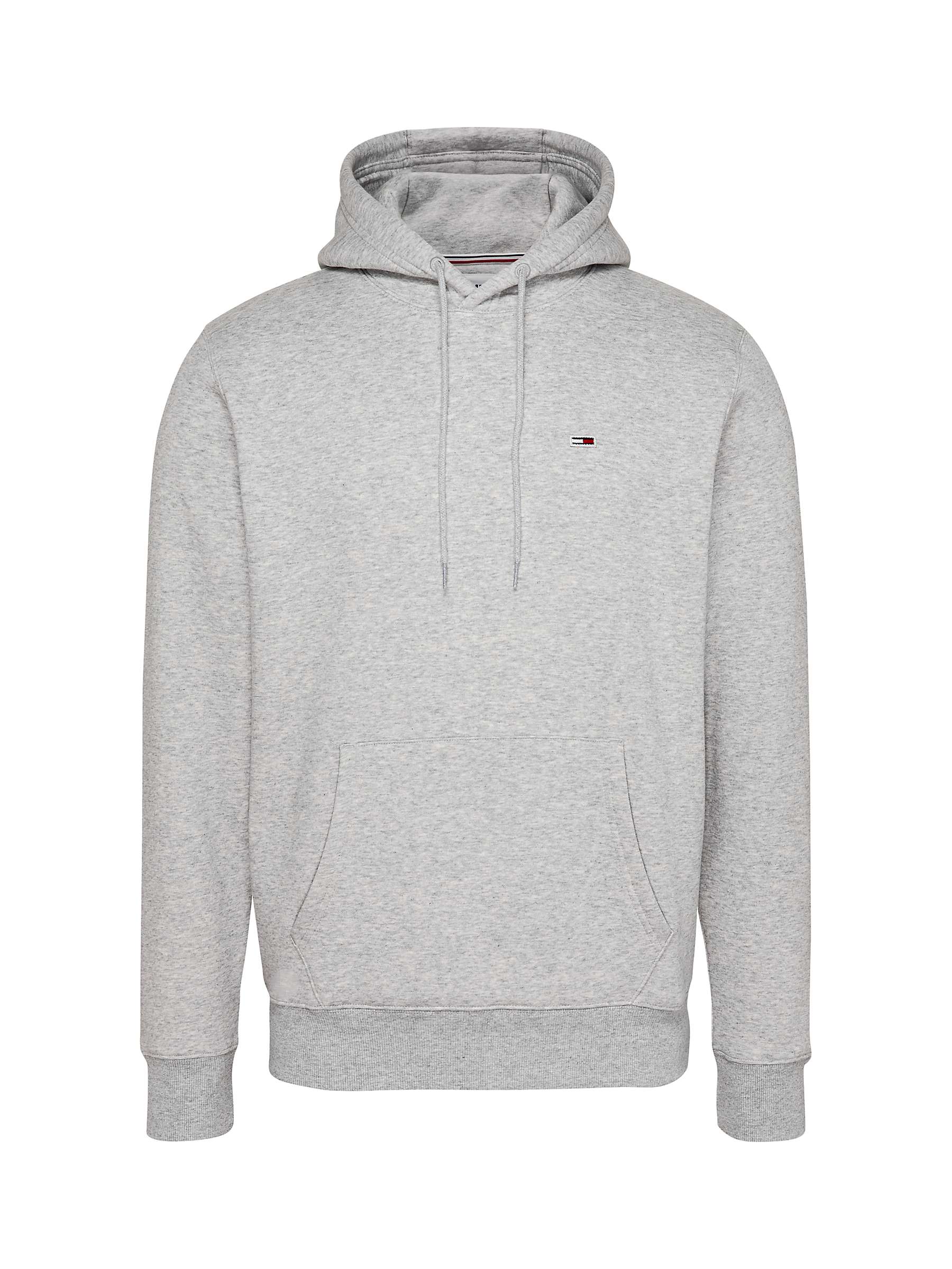 Buy Tommy Hilfiger Small Flag Hoodie, Light Grey Online at johnlewis.com