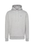 Tommy Hilfiger Logo Hoodie, Cloud Heather at John Lewis & Partners