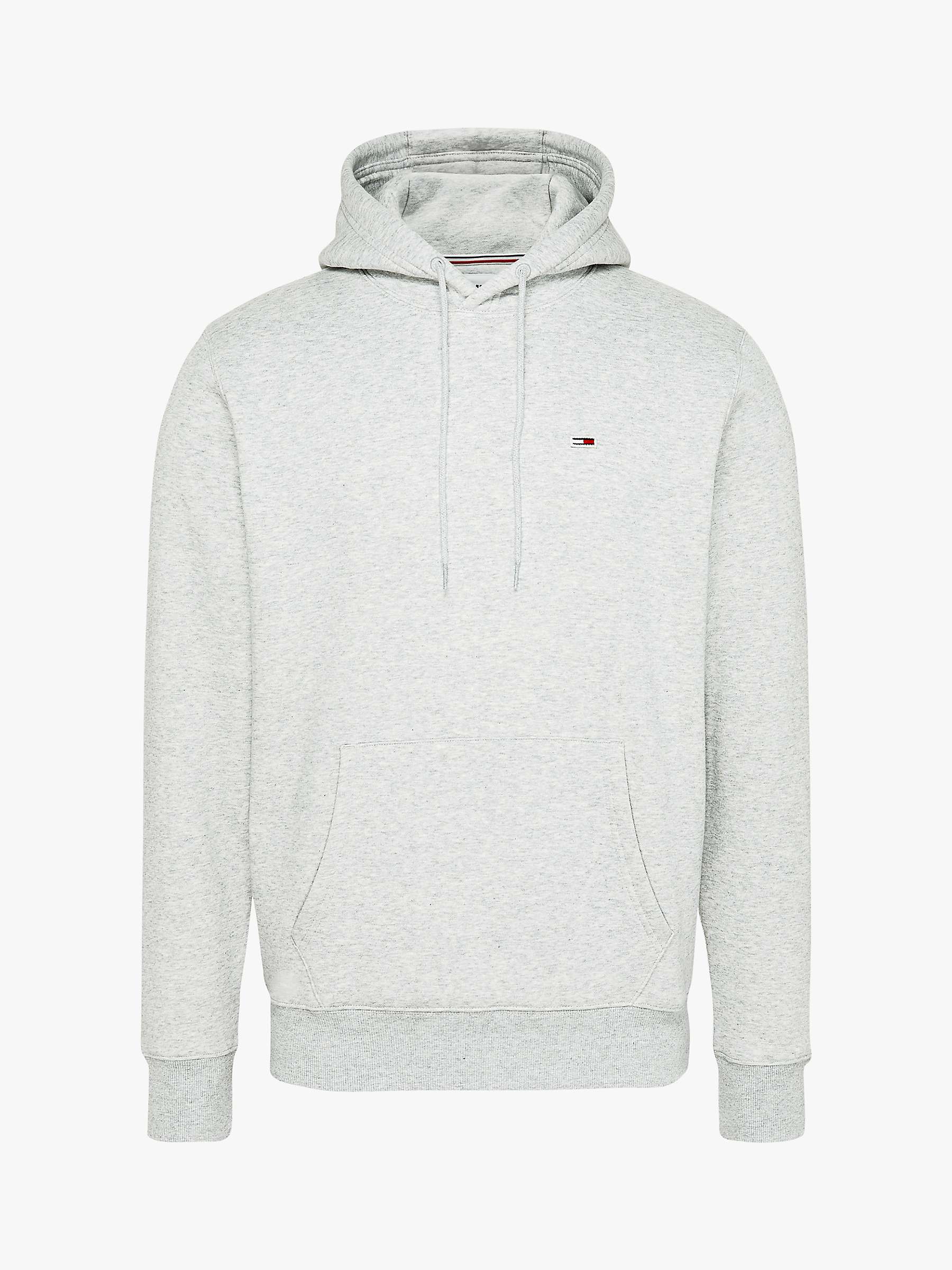 Buy Tommy Hilfiger Small Flag Hoodie, Light Grey Online at johnlewis.com