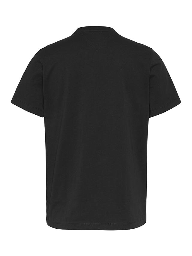 Tommy Jeans Jersey Crew Neck Tee, Black at John Lewis & Partners