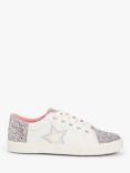 John Lewis & Partners Children's Star Lace Up Trainers, White