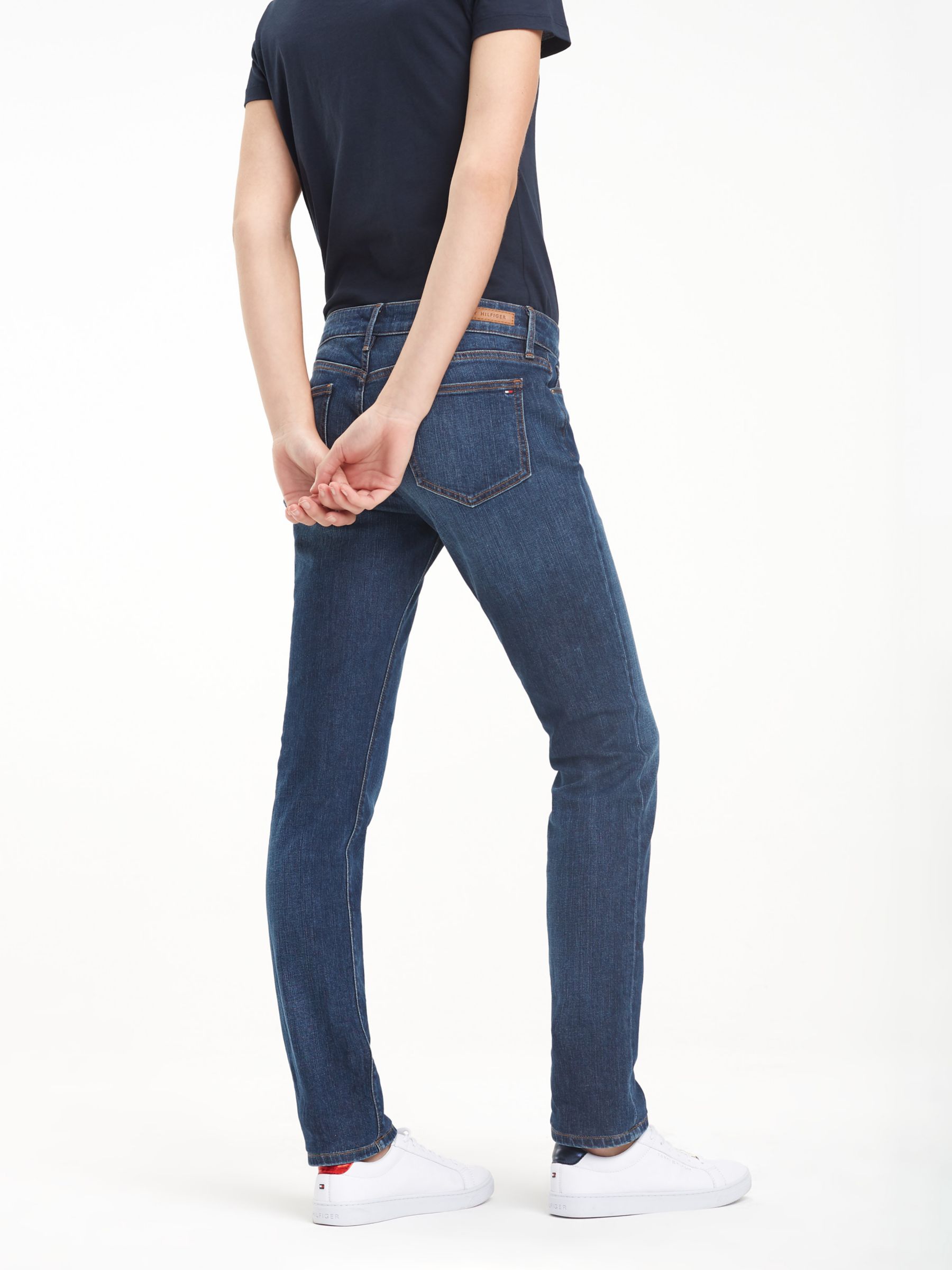 Buy Tommy Hilfiger Straight Fit Jeans, Absolute Blue Wash Online at johnlewis.com