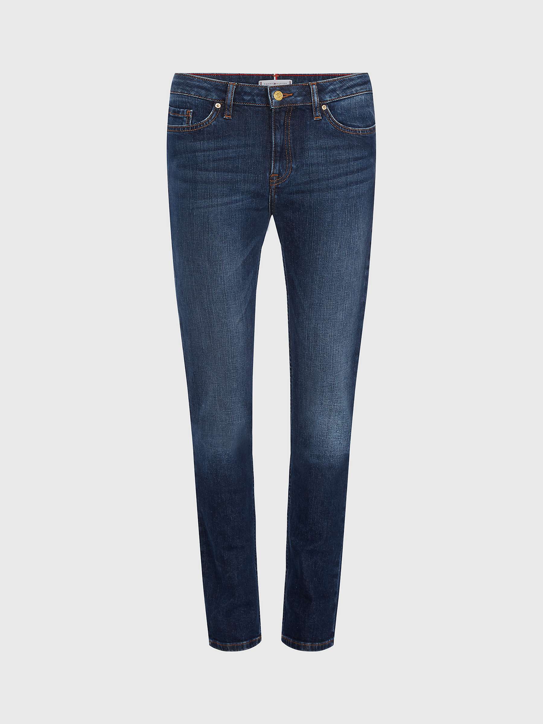 Buy Tommy Hilfiger Straight Fit Jeans, Absolute Blue Wash Online at johnlewis.com