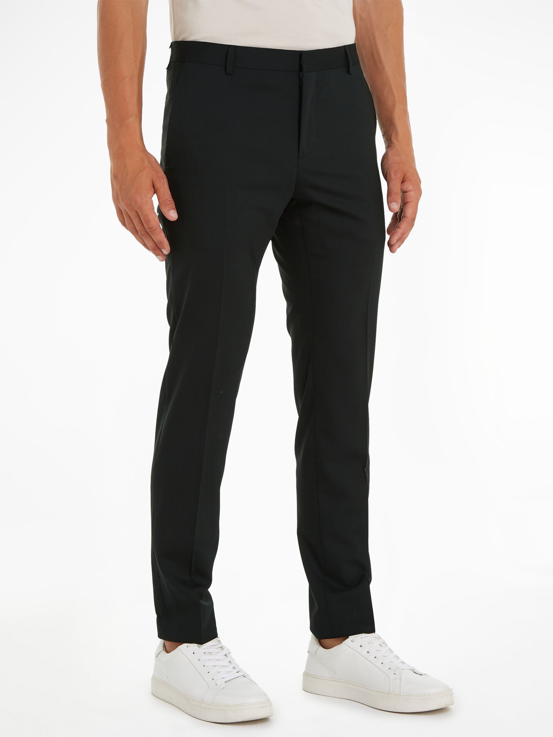 Calvin Klein Slim Wool Stretch Suit Trousers at John Lewis & Partners