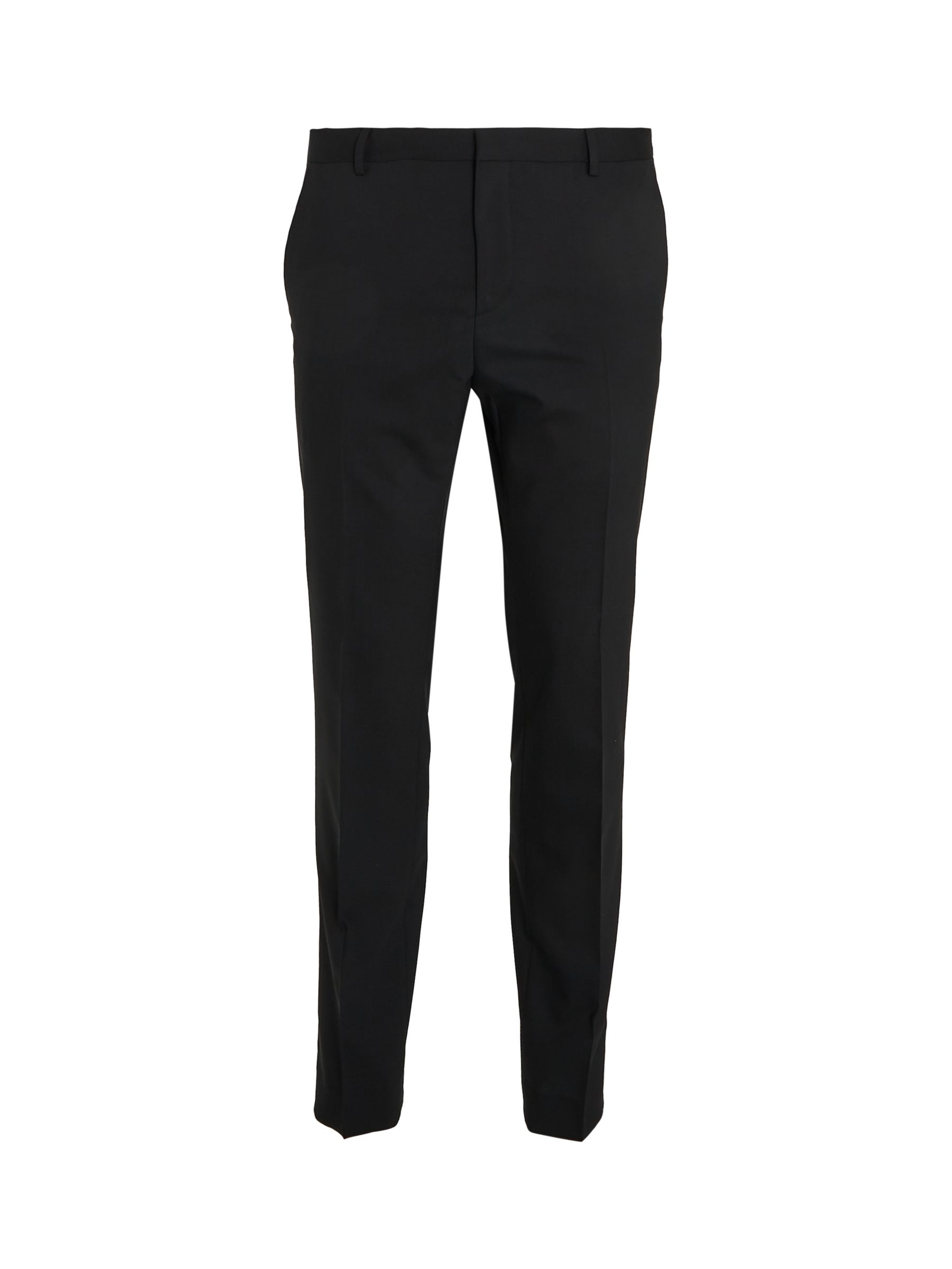 Calvin Klein Slim Wool Stretch Suit Trousers, Perfect Black, 34