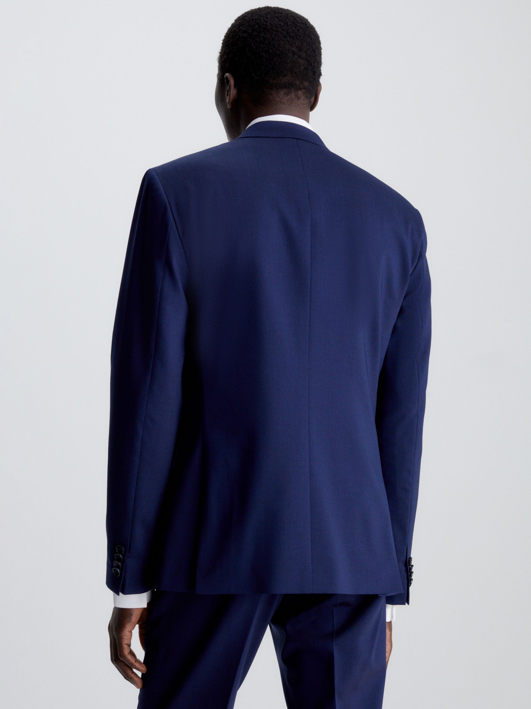 Calvin Klein Slim Fit Stretch Wool Blend Blazer, Ink Blue, 42