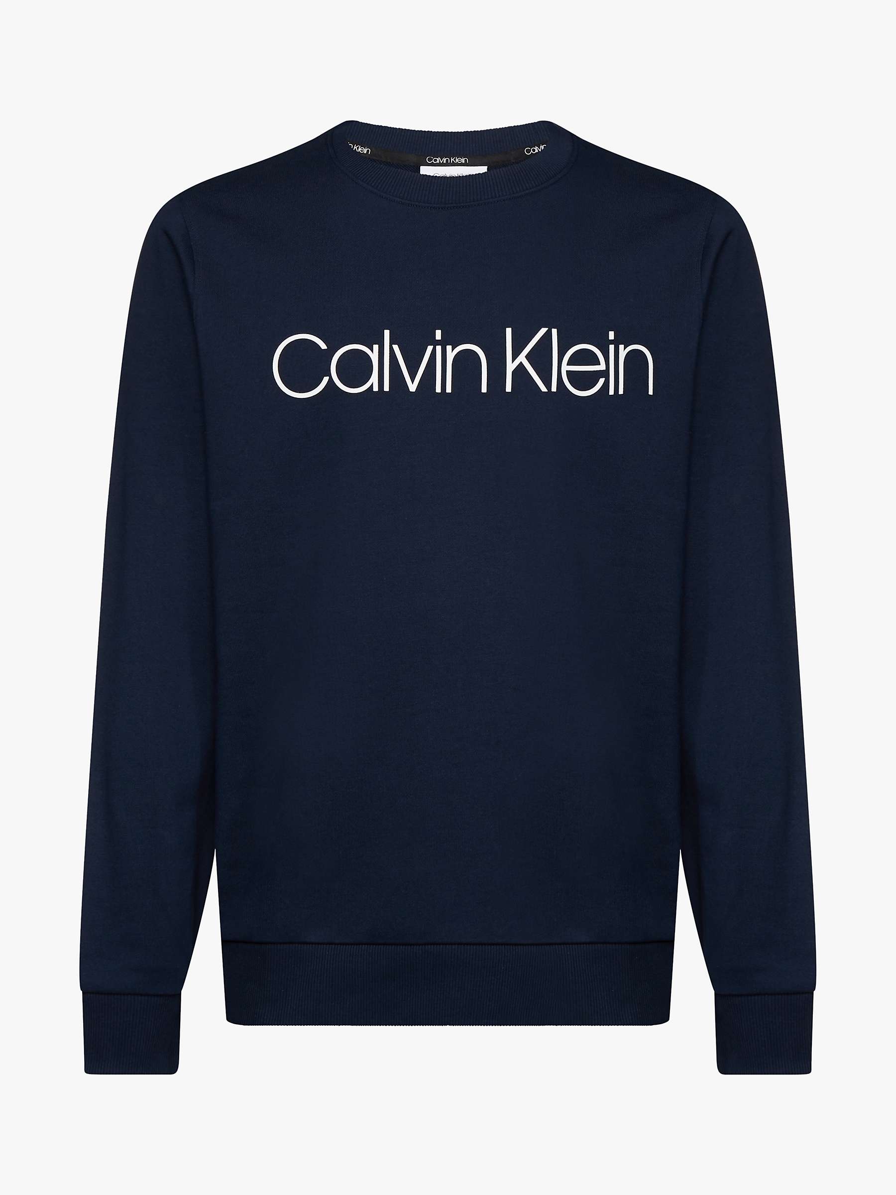 Buy Calvin Klein Organic Cotton Logo Crew Neck Sweatshirt Online at johnlewis.com