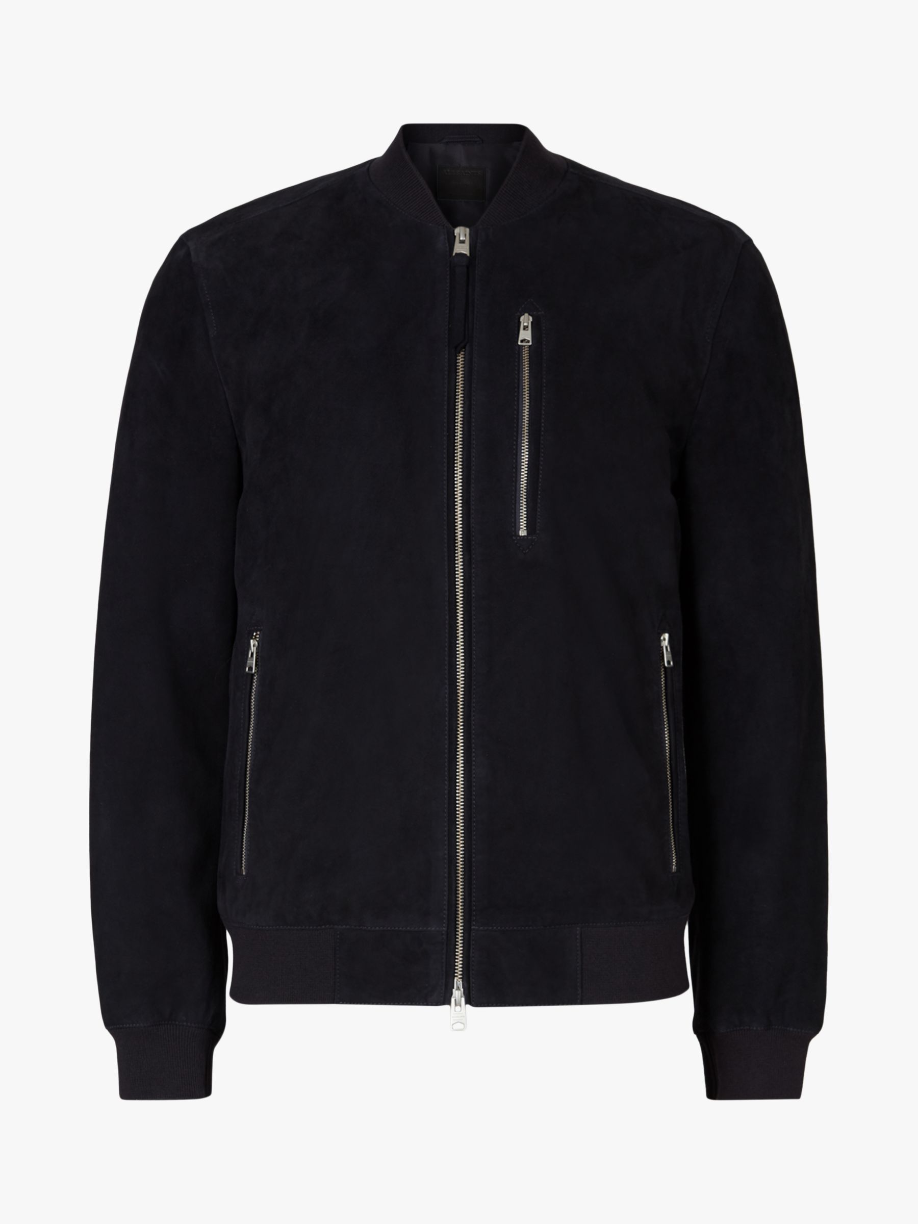 AllSaints Kemble Suede Bomber Jacket, Ink