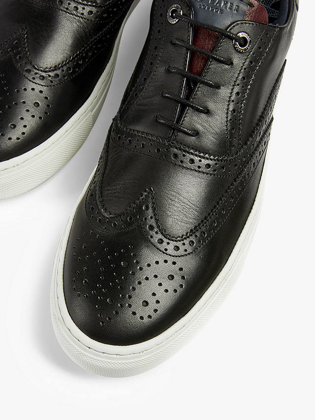 Ted Baker Dennton Leather Brogue Detail Trainers, Black