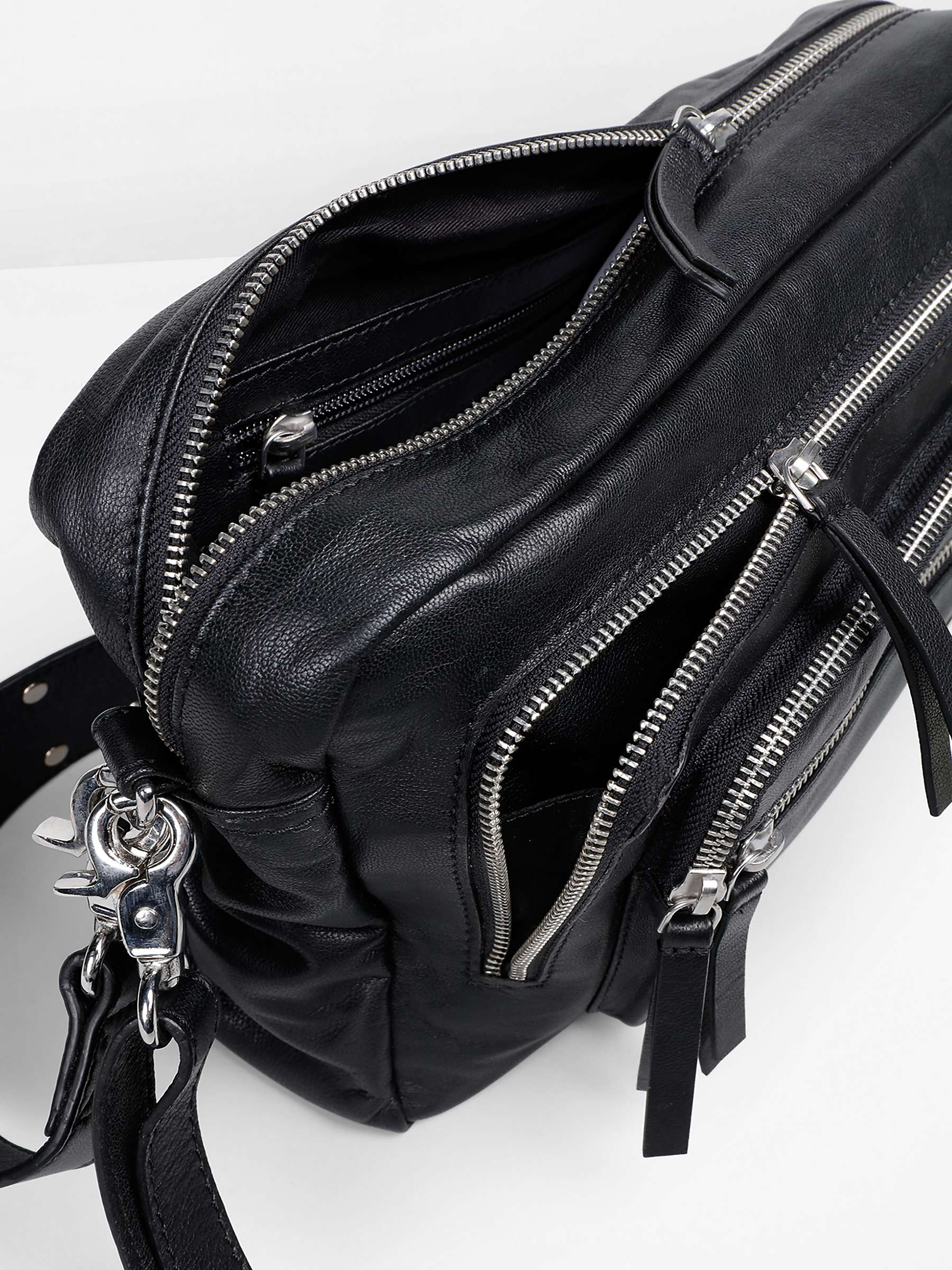 Buy hush Angelina Stud Detail Leather Shoulder Bag Online at johnlewis.com