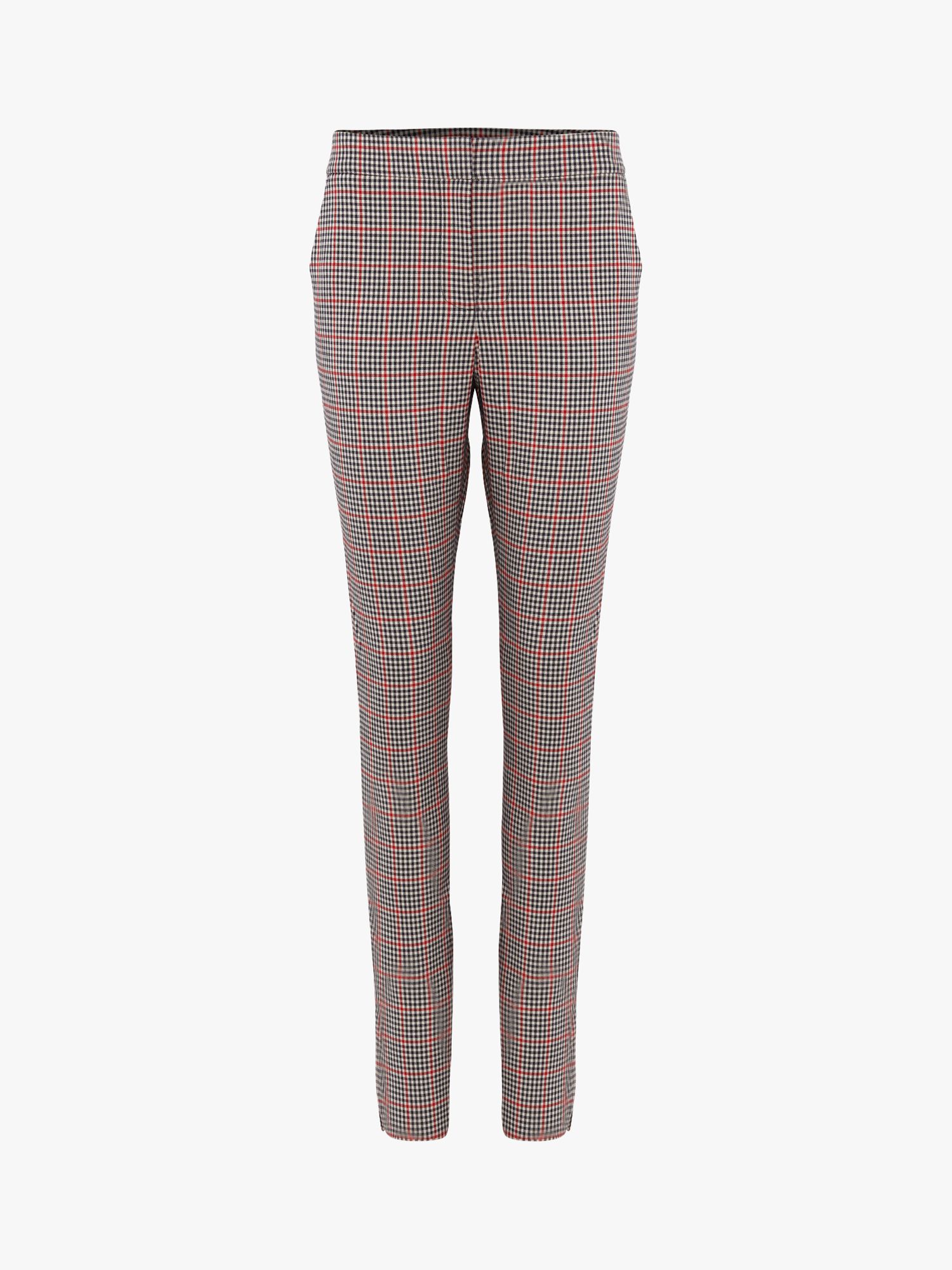 Hobbs Annie Check Trousers, Red/Black