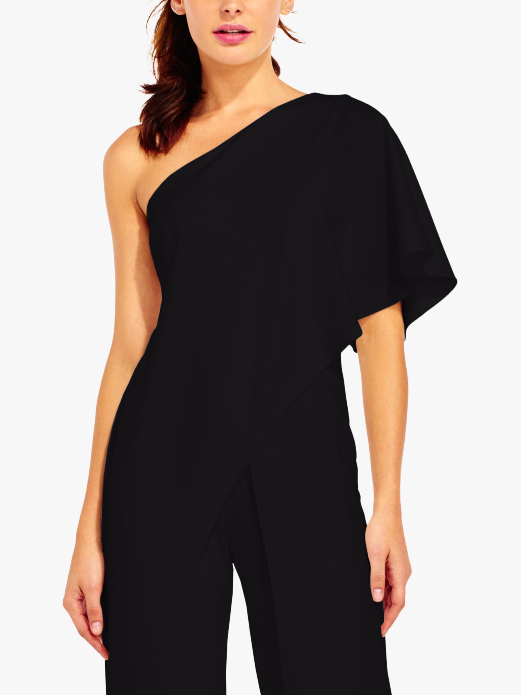 Adrianna Papell One Shoulder Jumpsuit Black at John Lewis Partners