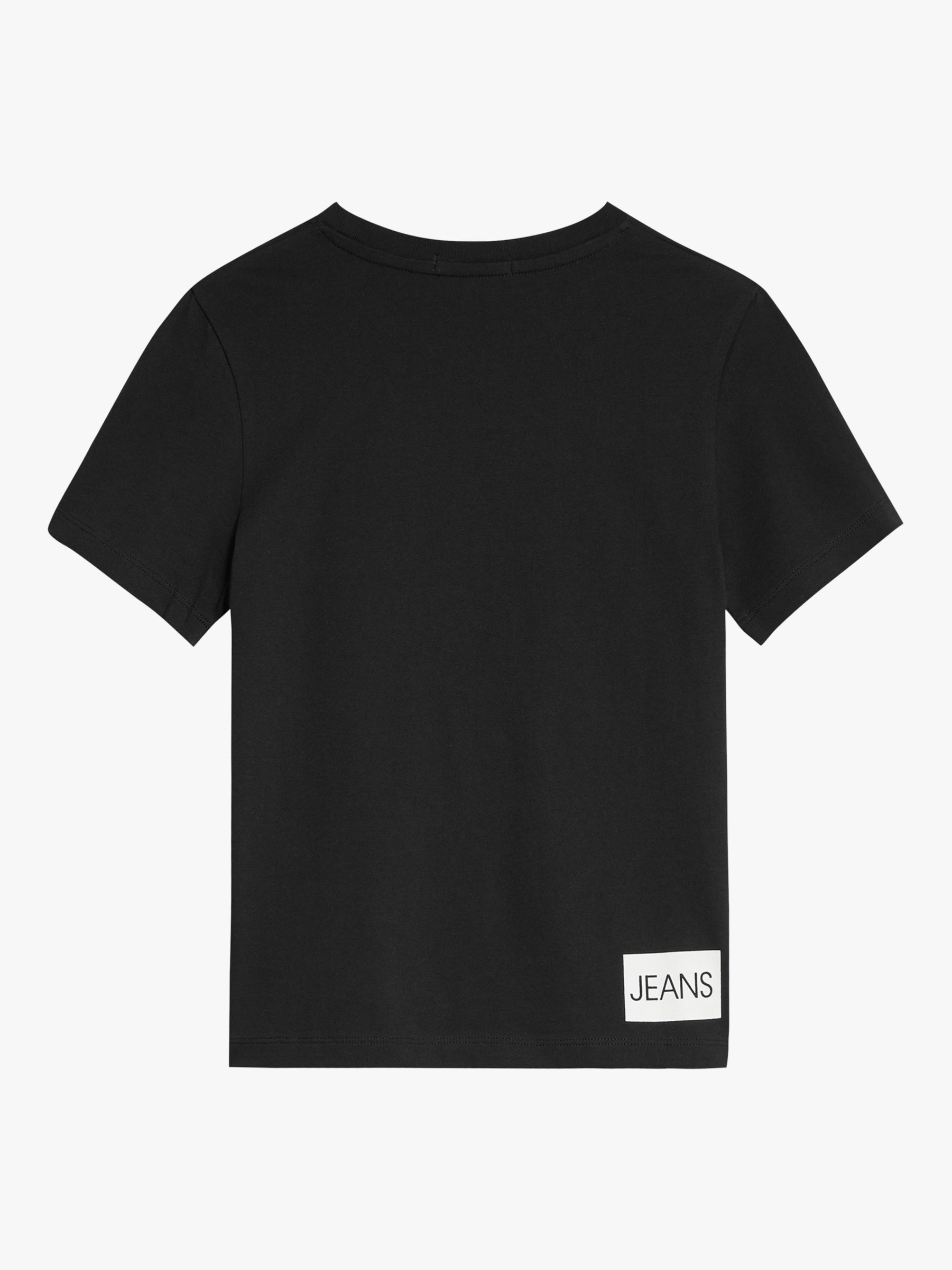 Calvin Klein Kids' Organic Cotton Institutional Logo T-Shirt, CK Black, 6 years