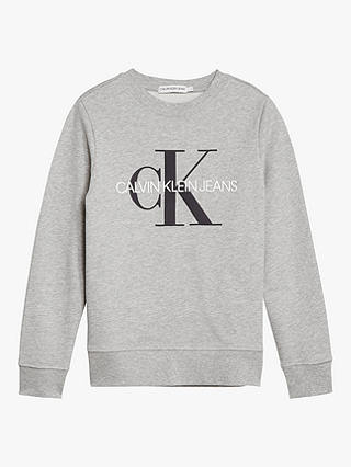 Calvin Klein Kids' Organic Cotton Monogram Logo Sweatshirt
