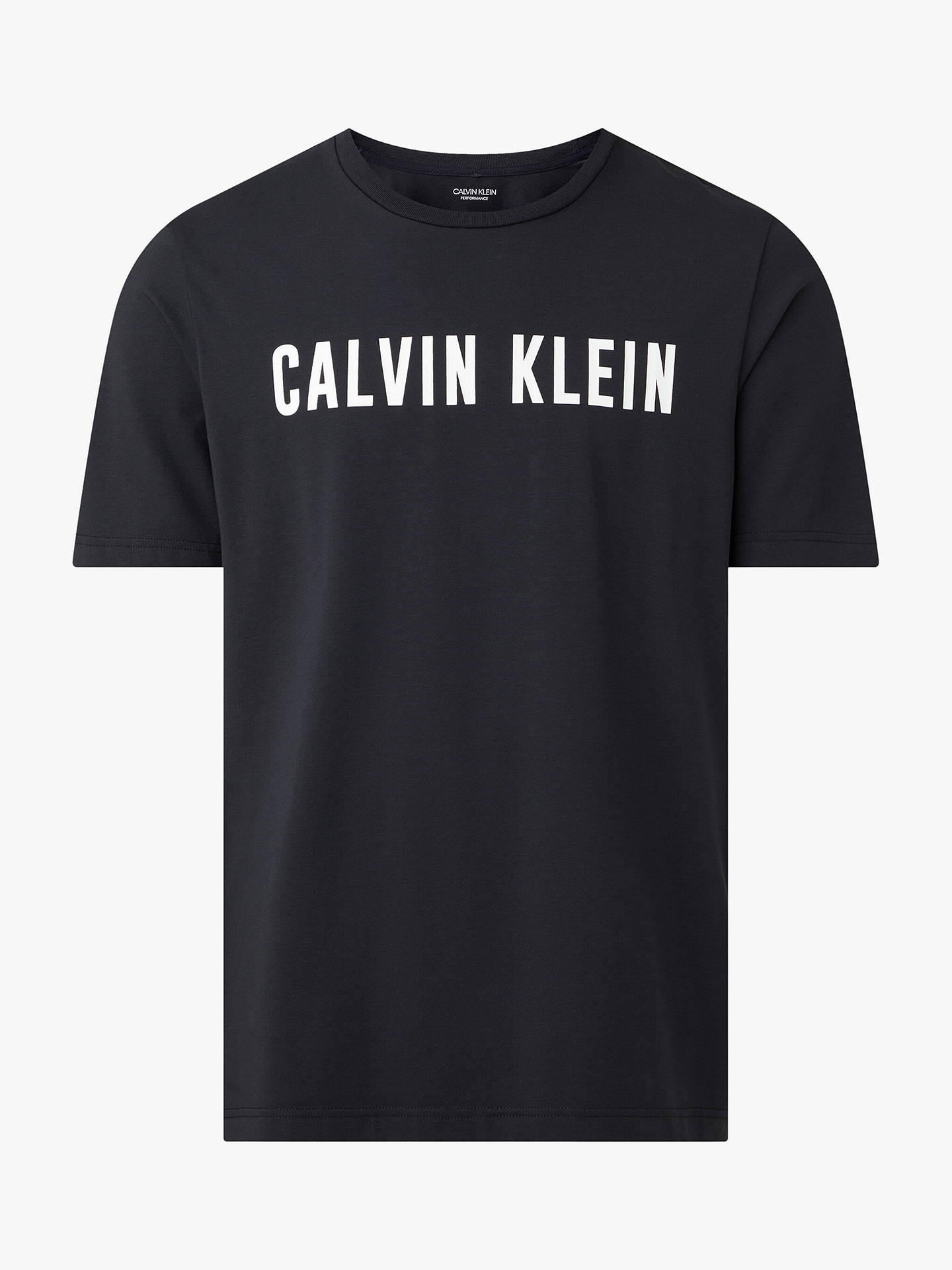 Calvin Klein Performance Logo Gym T-Shirt, CK Black at John Lewis ...