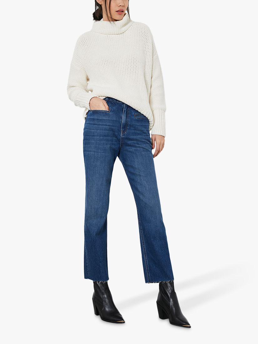 Mint Velvet Monroe Wide Leg Cropped Jeans