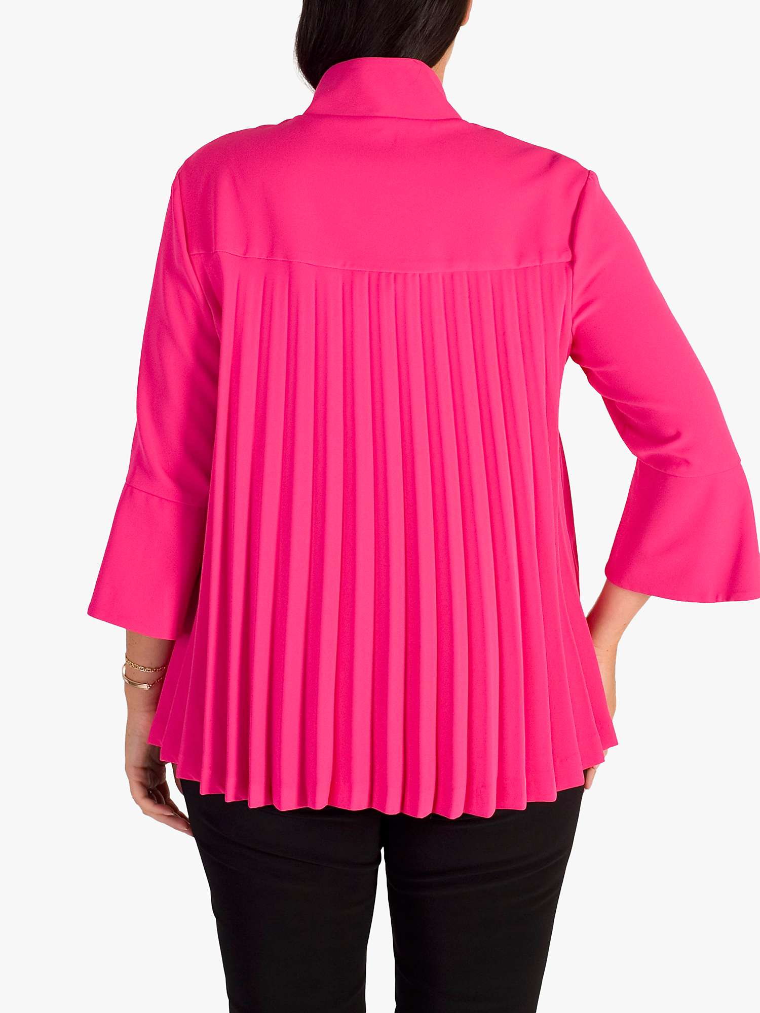 Buy chesca Pleated Button Through Jacket, Hot Pink Online at johnlewis.com