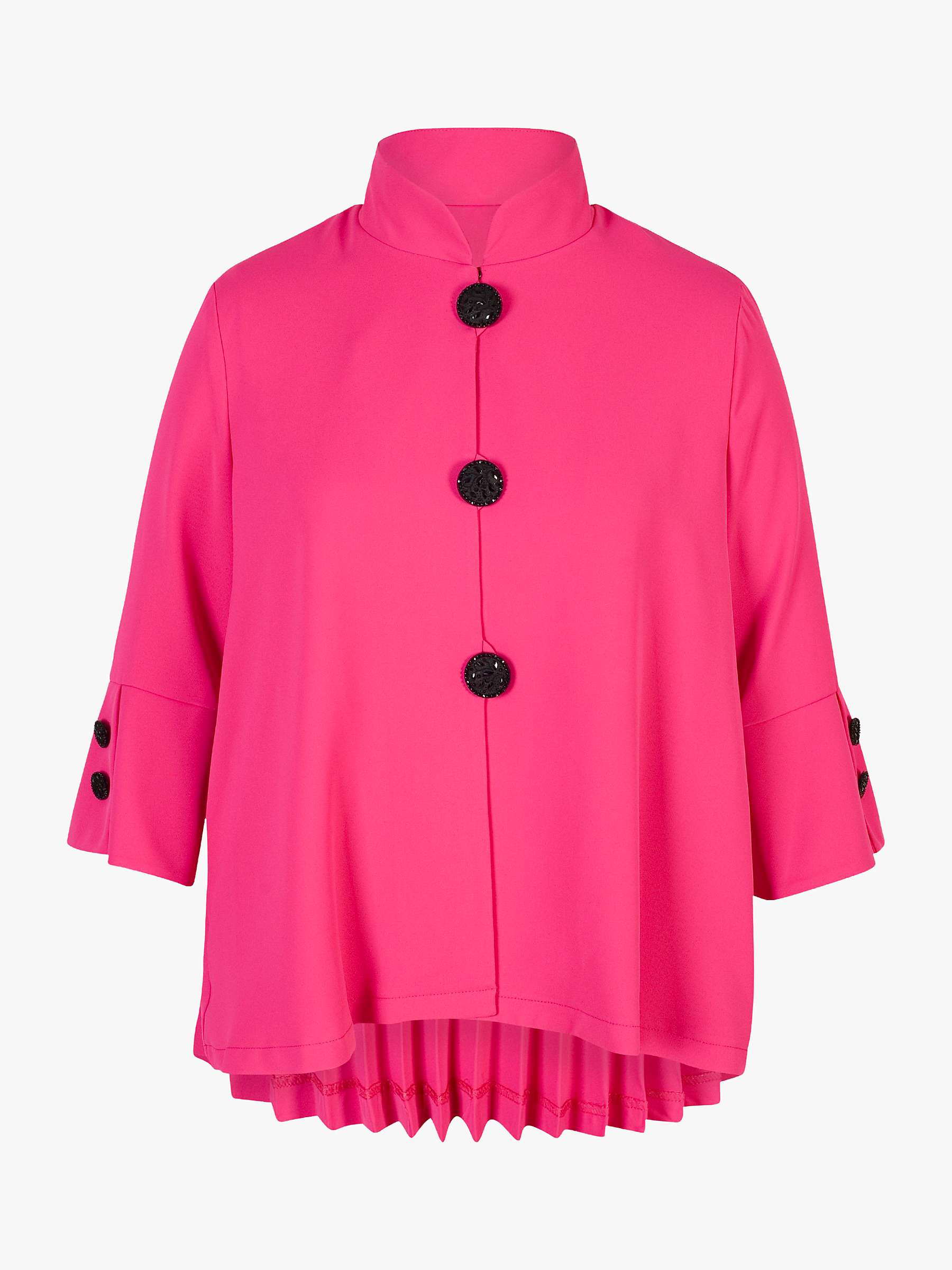 Buy chesca Pleated Button Through Jacket, Hot Pink Online at johnlewis.com